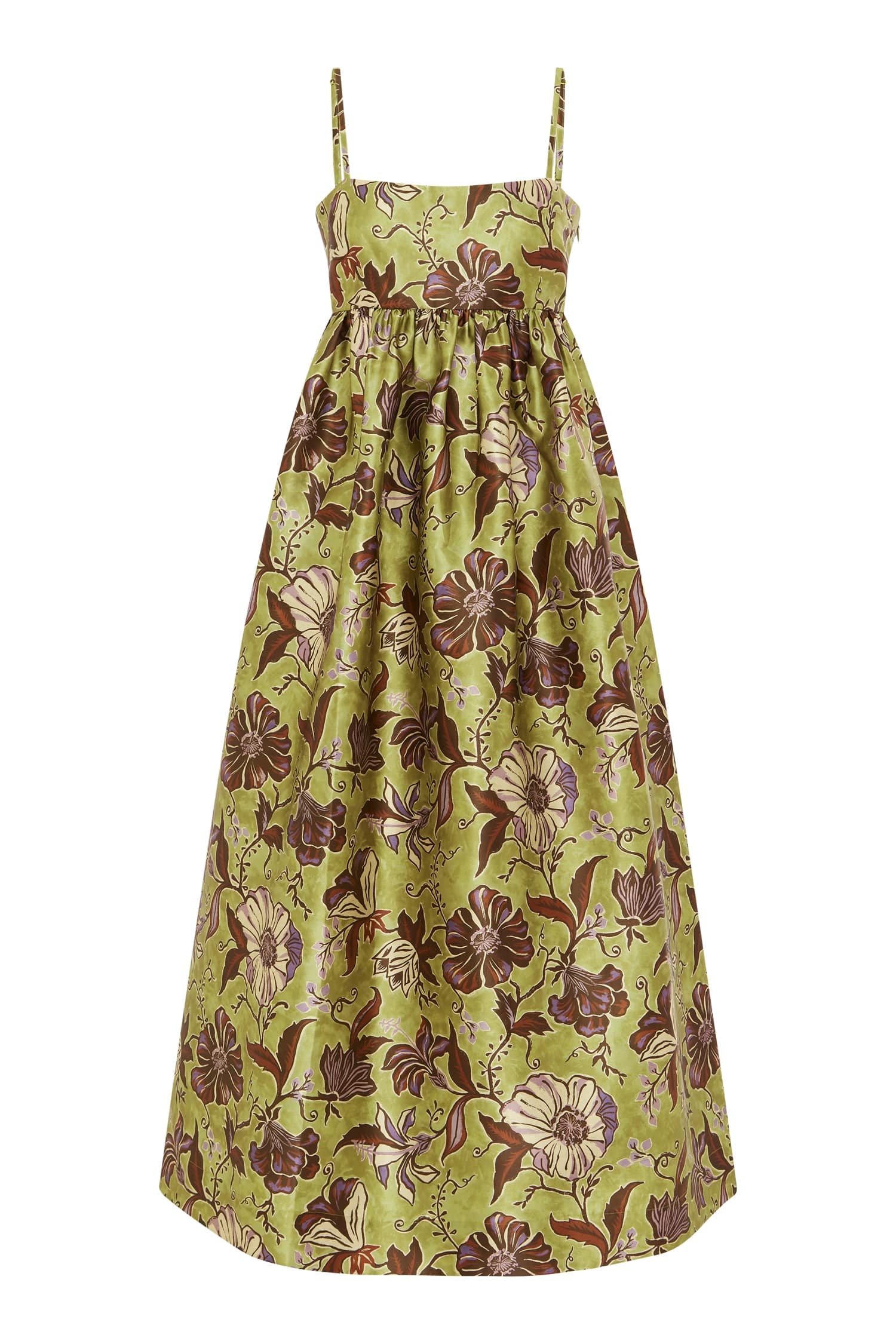 knee length dresses for ladies Ulla Johnson Adriana Short Sleeve Midi Dress in Magnolia 2 main image 1