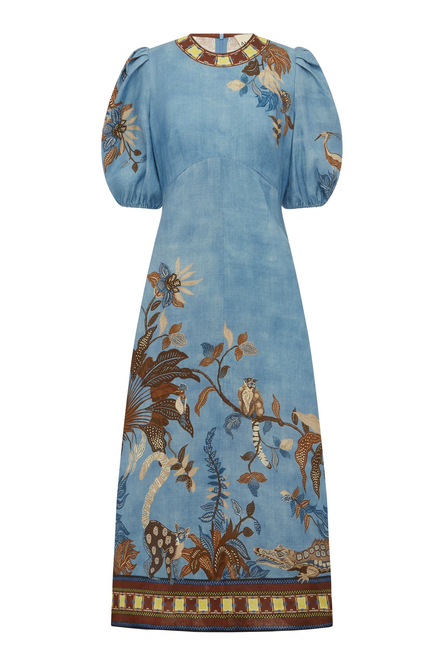Georgie Midi Dress in Blue Floral