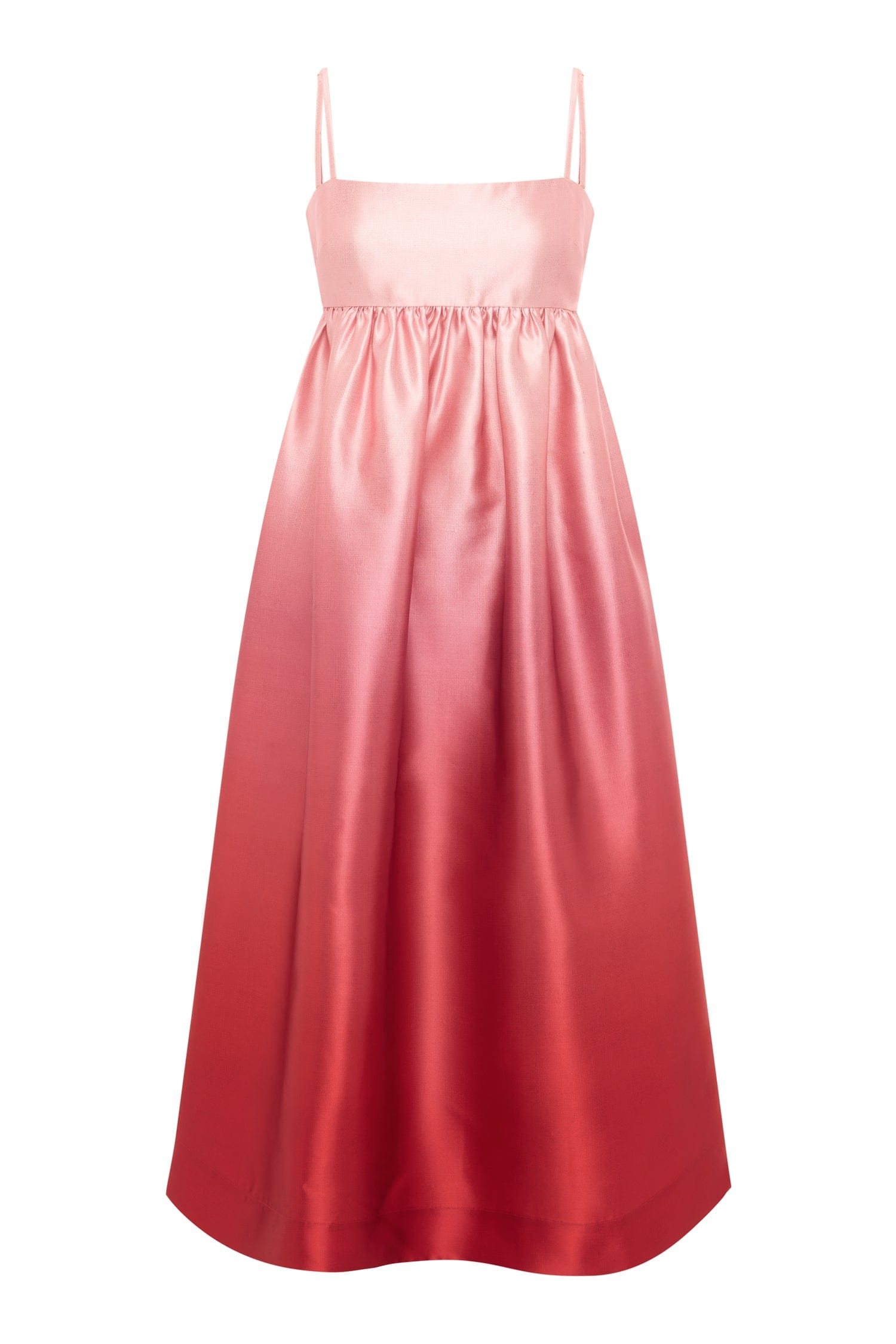 inez satin midi dress INEZ OMBRE MIDI DRESS