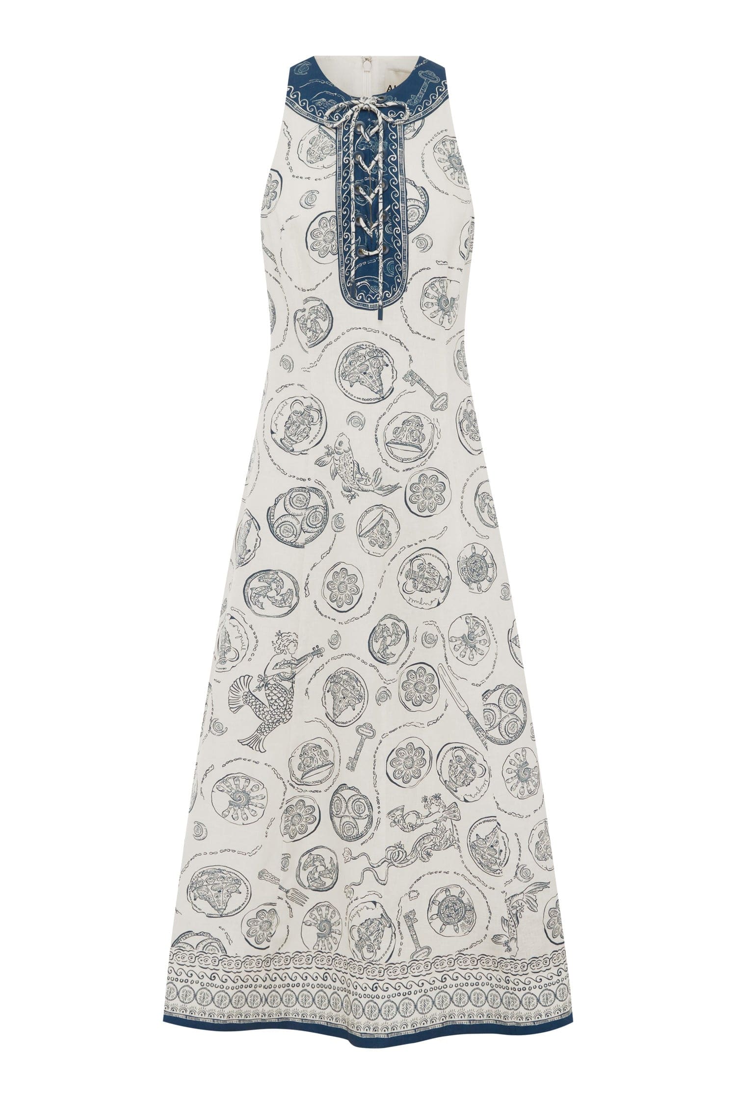 Alémais LUCKY LACE UP MIDI DRESS 4 AU/UK (0 US)