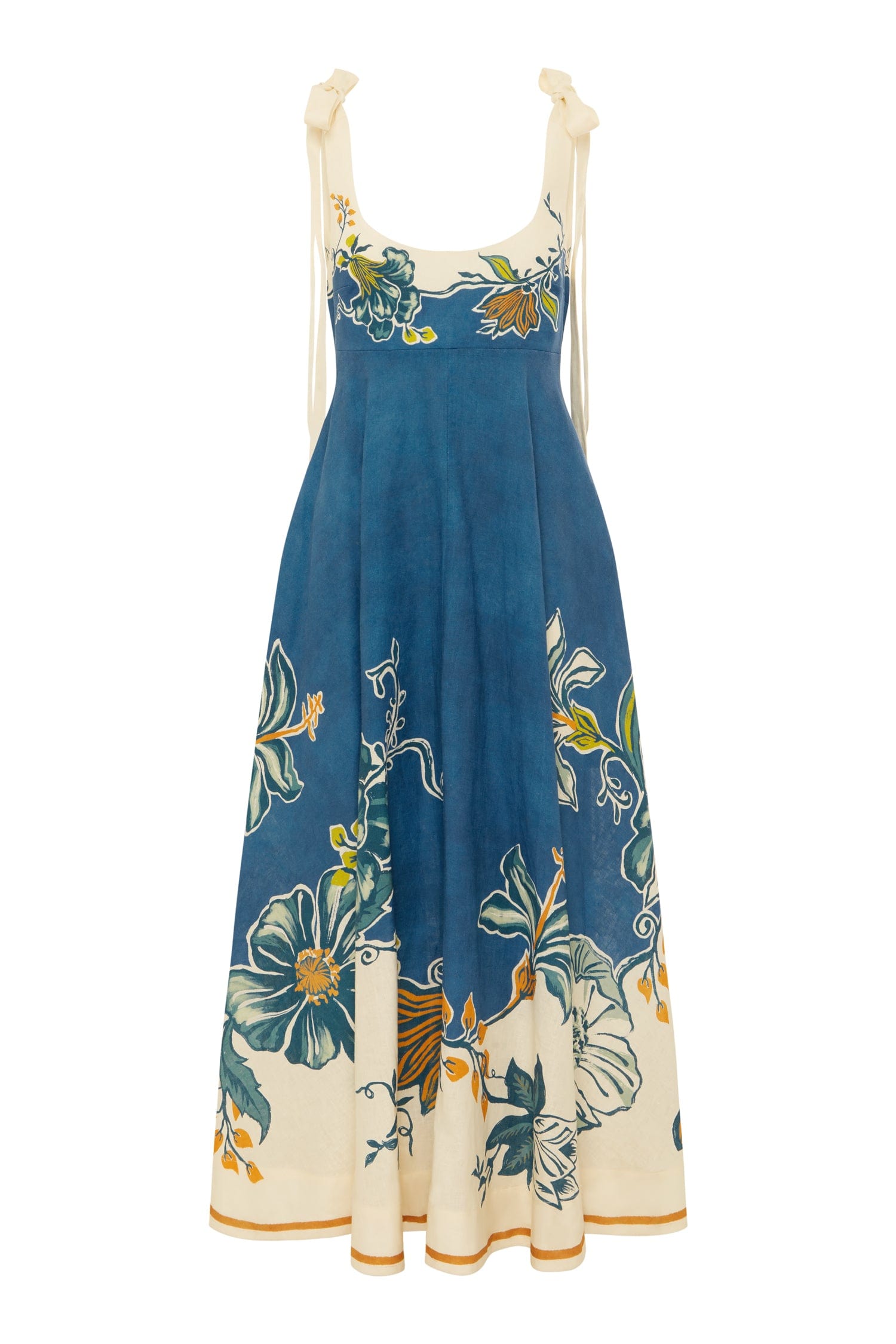 Alemais Blue Linen Casual Dress - 12