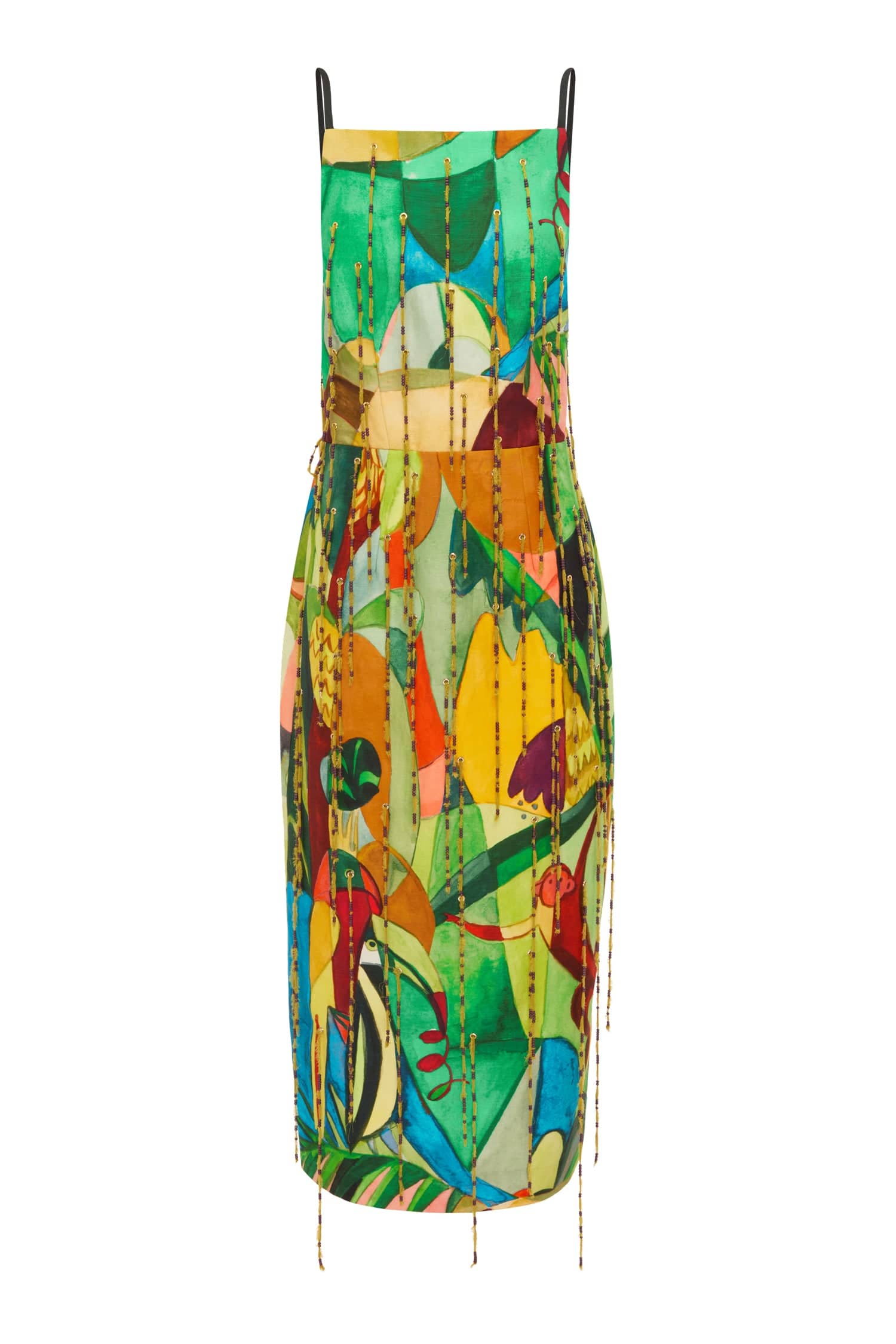 alemais beaded dress Off-White Midnight Macaw Fiesta Euroflax Premium Linen Mini Dress  FARM  Rio