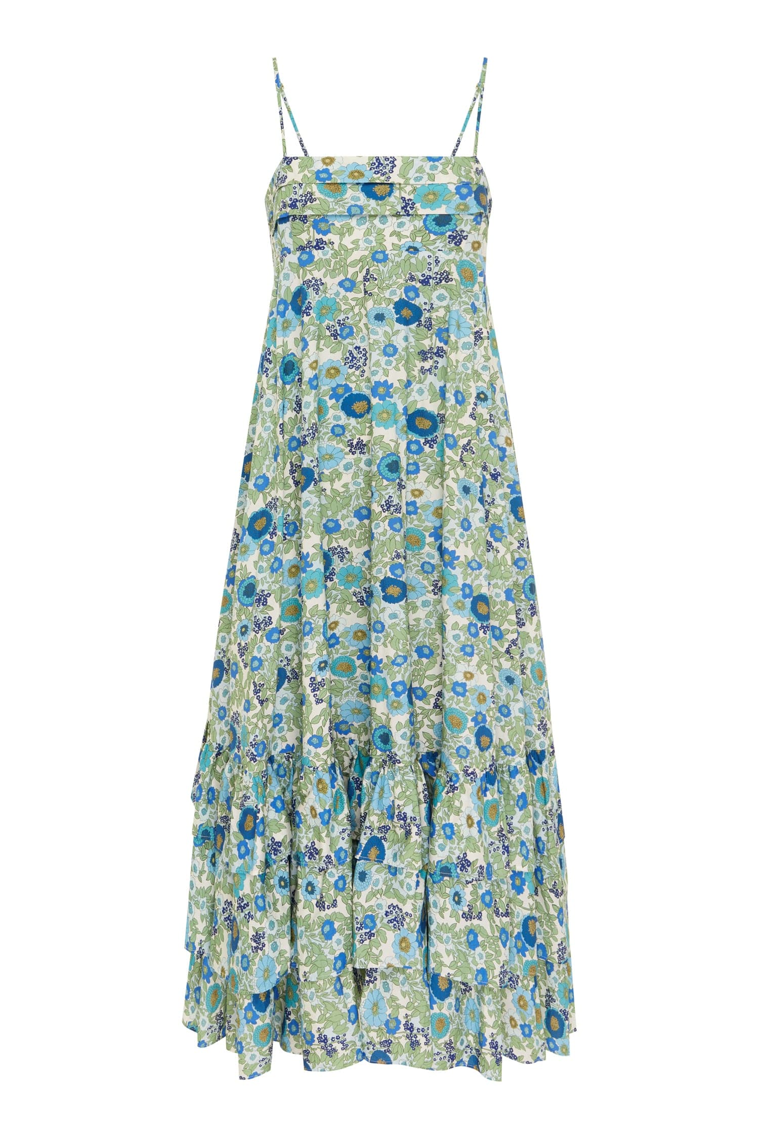 knee length dresses for ladies ALEMAIS~ Hazel embroidered midi dress