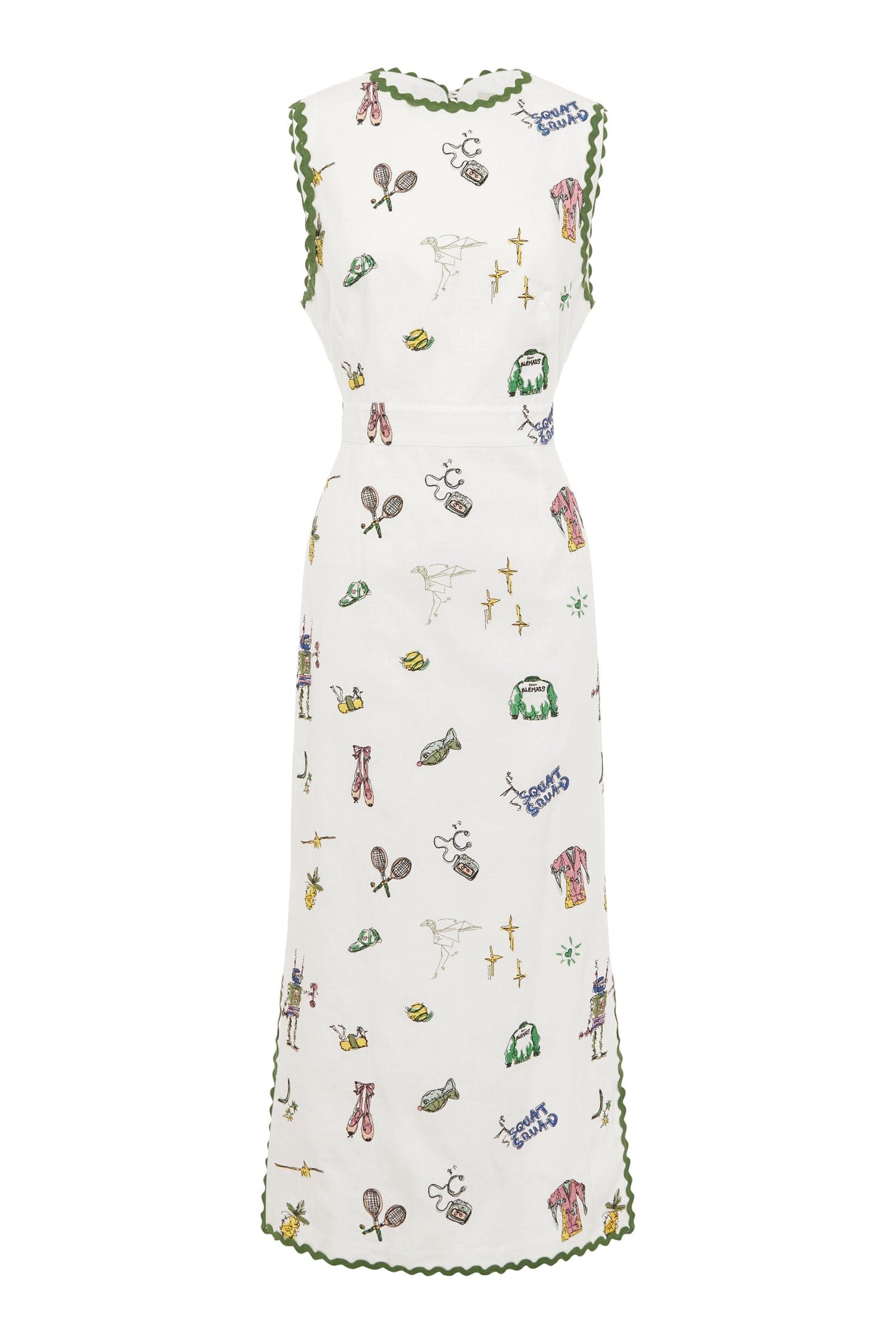 green emerald velvet dress PLAY EMBROIDERED MIDI DRESS