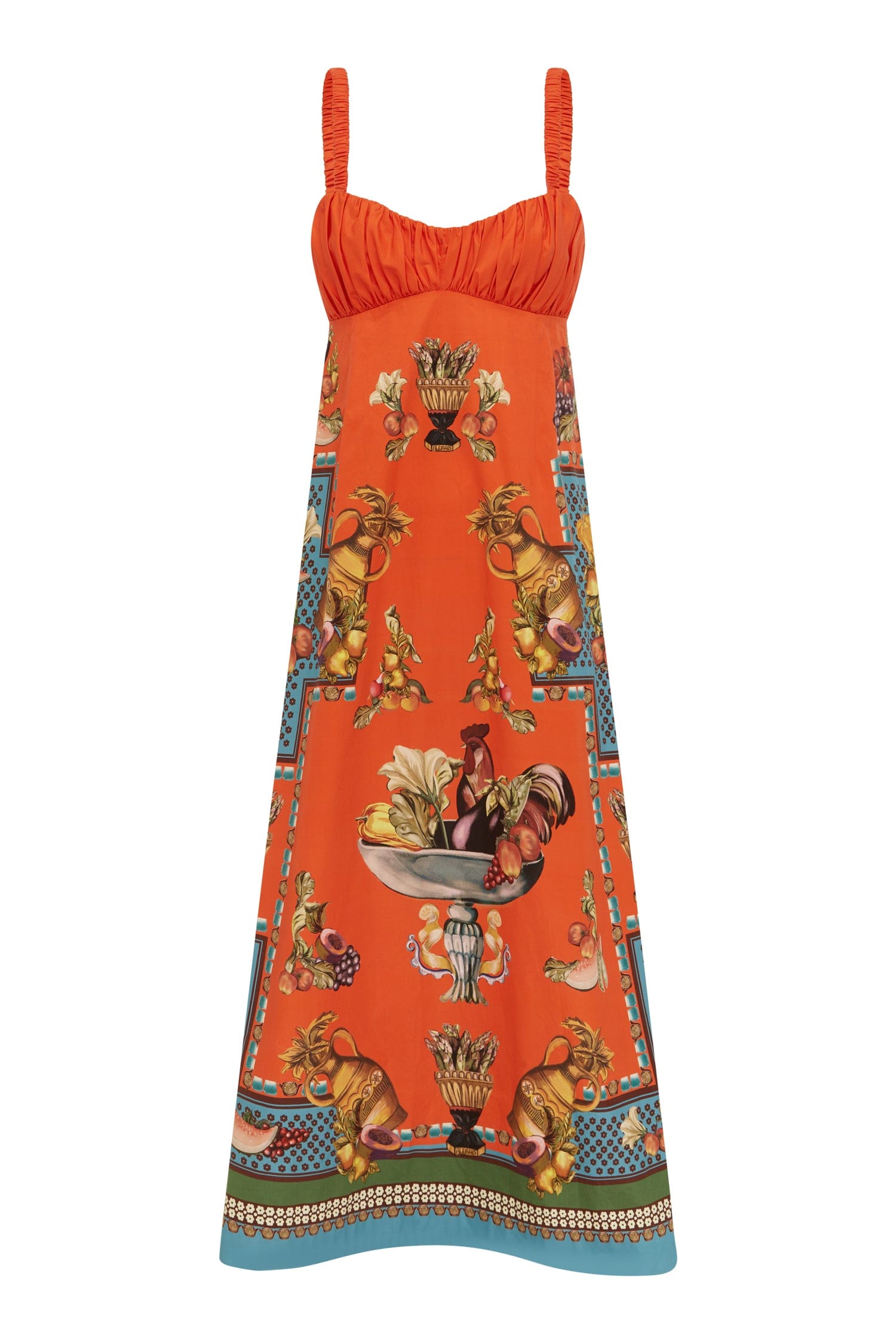 alemais red dress ALEMAIS floral-print Midi Dress | Pink