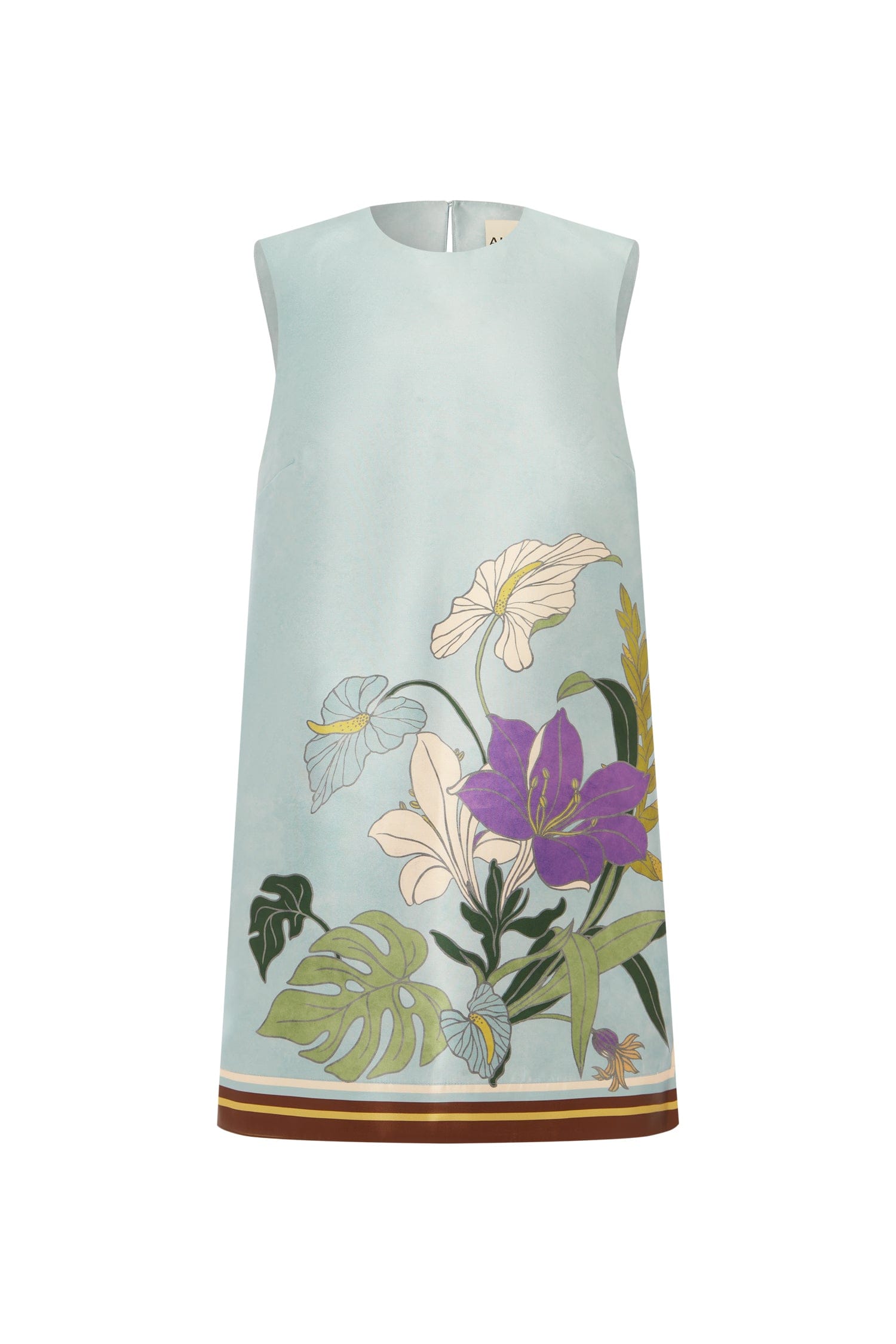 Alfie Mini Dress in Blue Floral