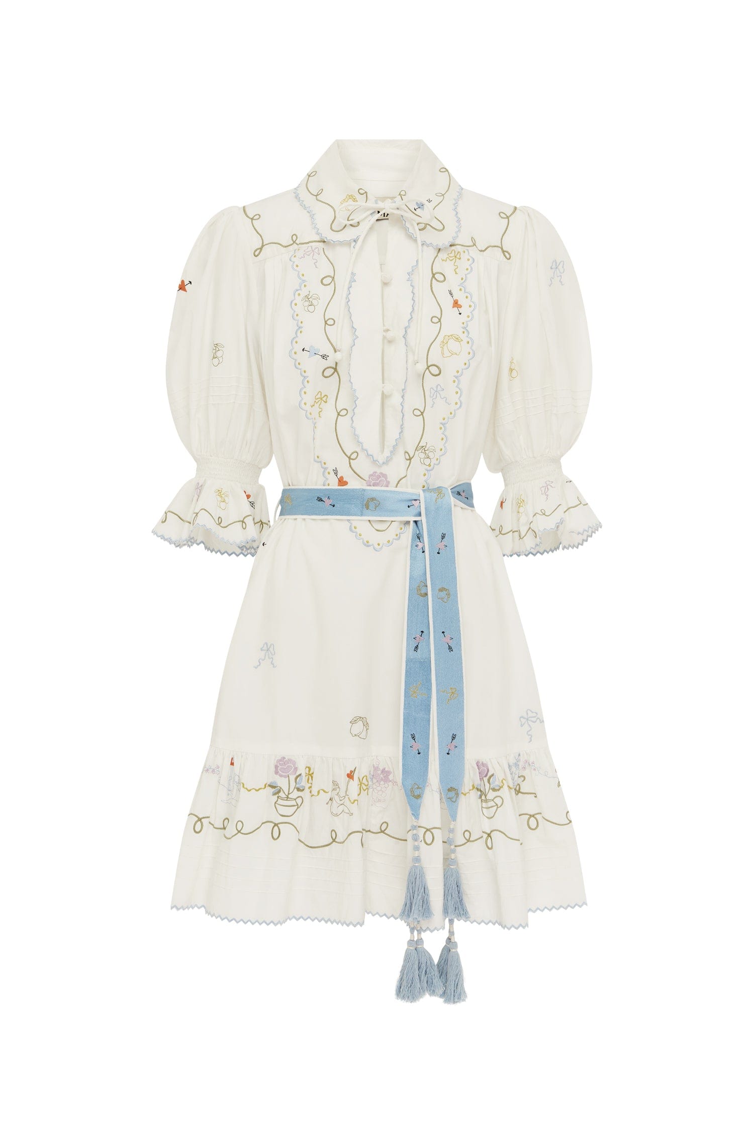 GIULIA EMBROIDERED MINI DRESS