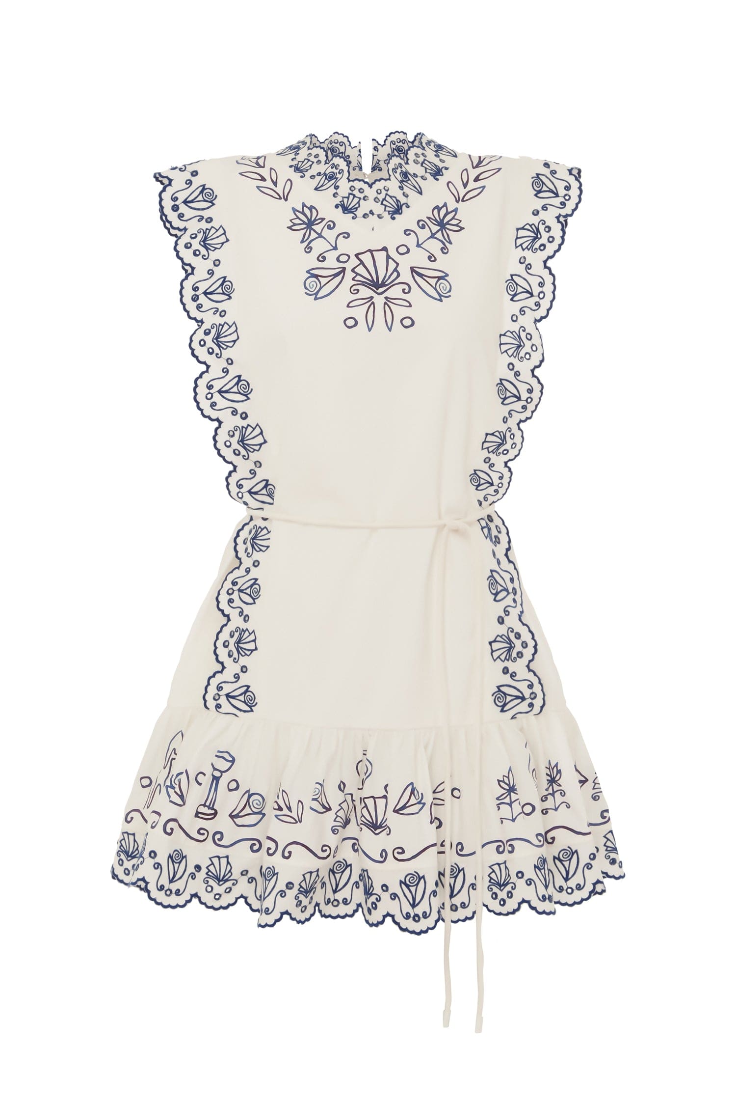 Leela Embroidered Mini Dress CREAM / 6 (US 2) Leela Embroidered Mini Dress CREAM / 6 (US 2)