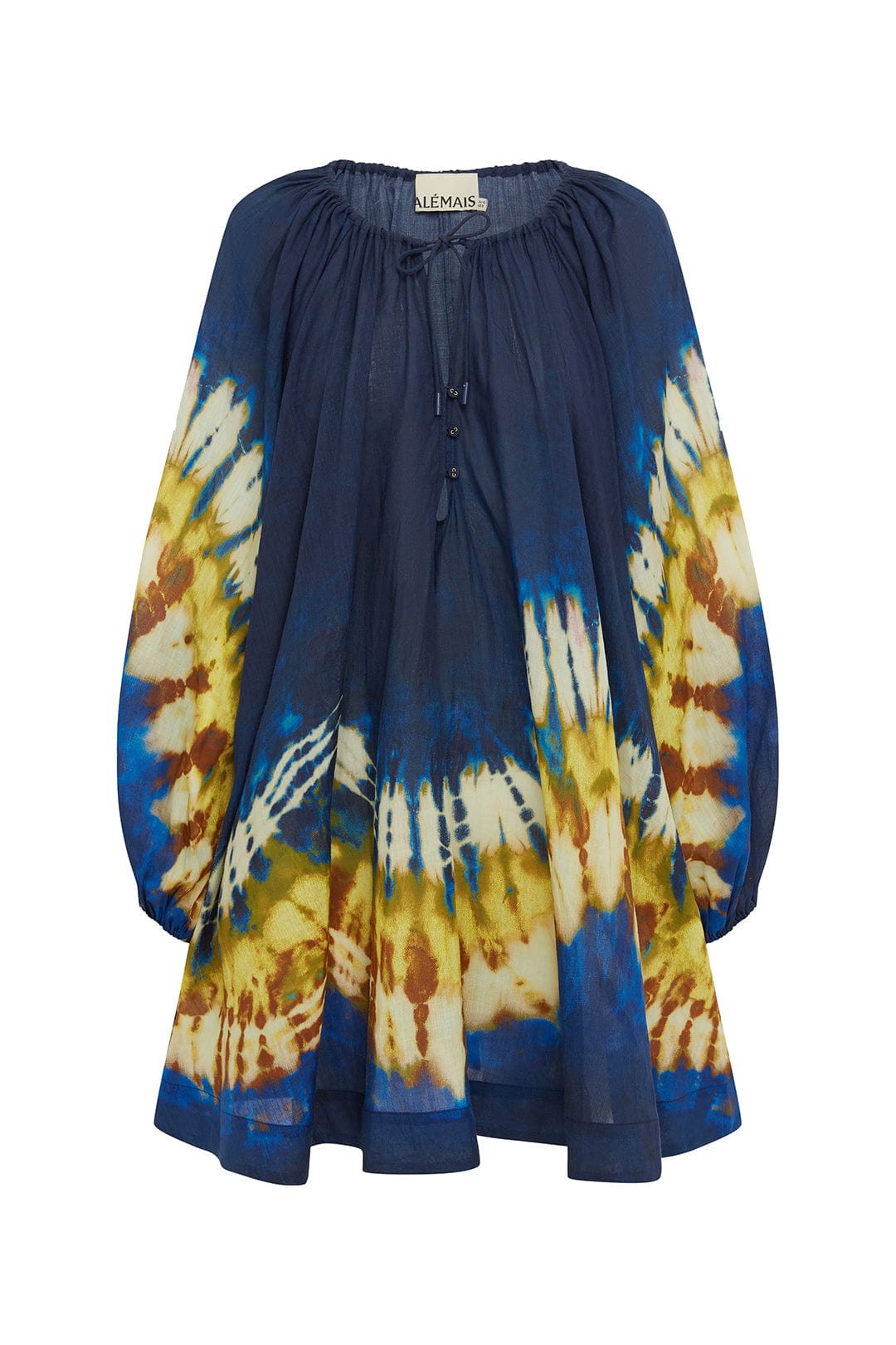 Alémais Women's Martine Tie-Dye Ramie A-Line Minidress - Navy
