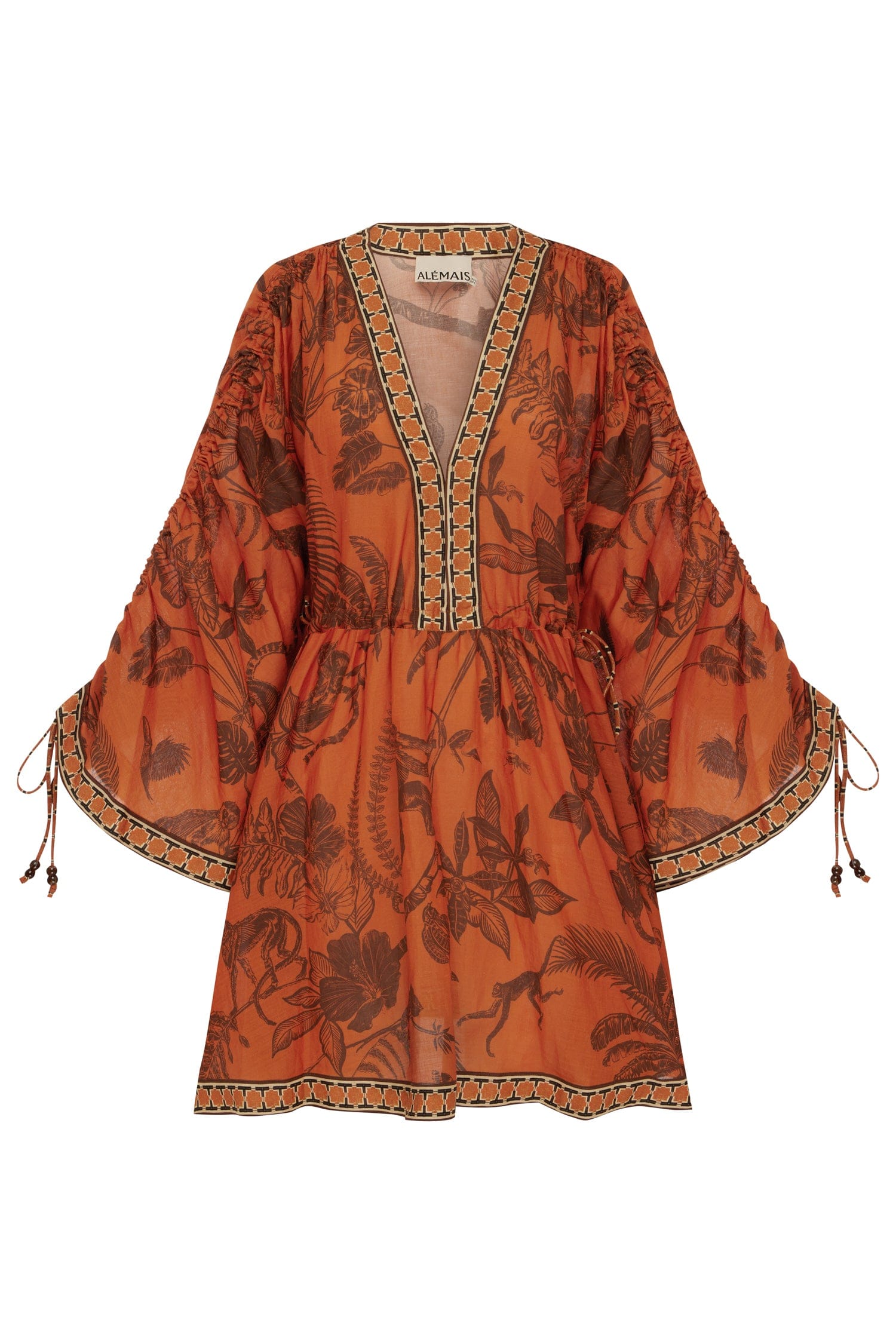 Monkey Dance Mini Dress in Burnt Orange