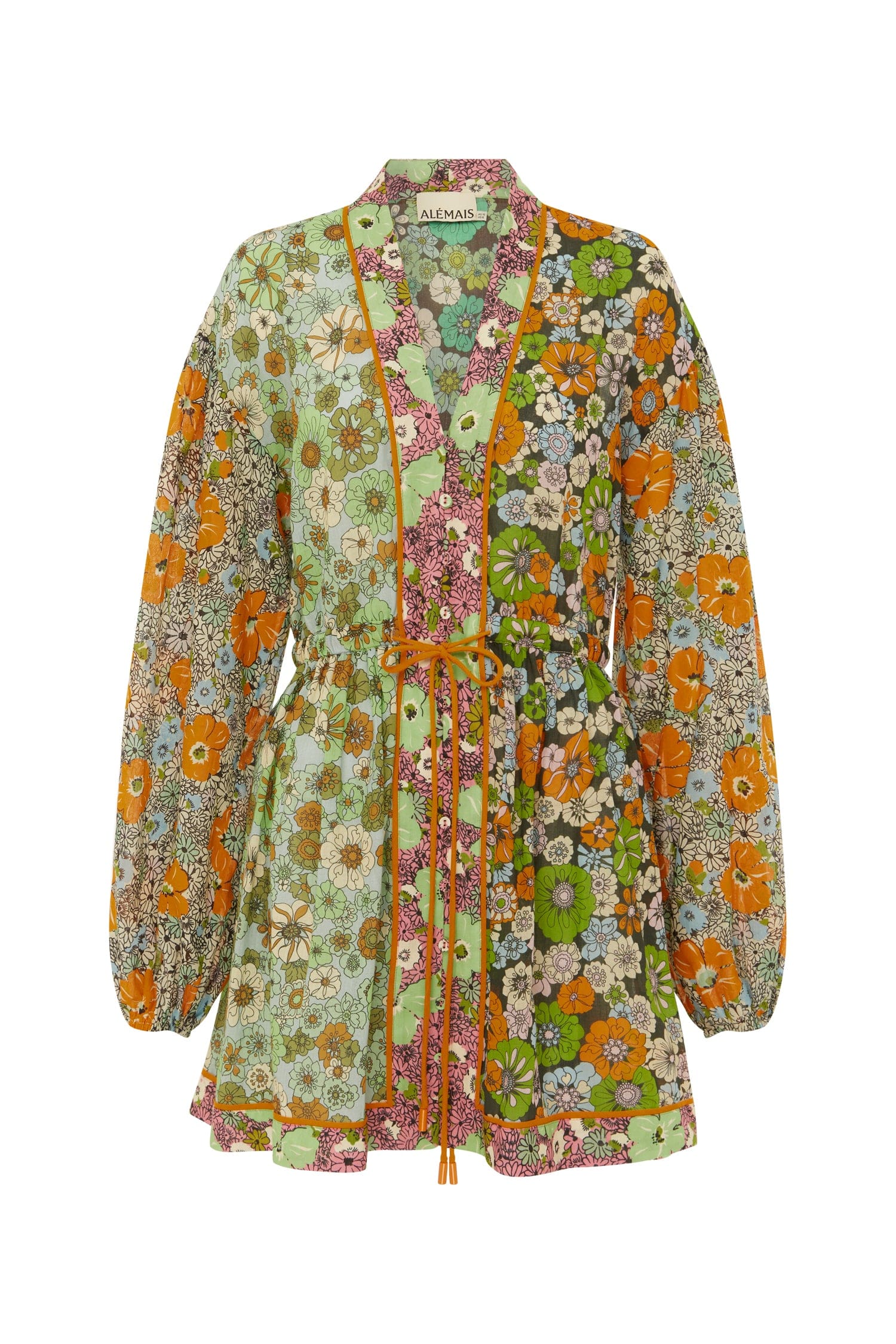 alemais orange mini dress Alémais Orange Blossom Spliced MINI Dress Clothing Multicolour