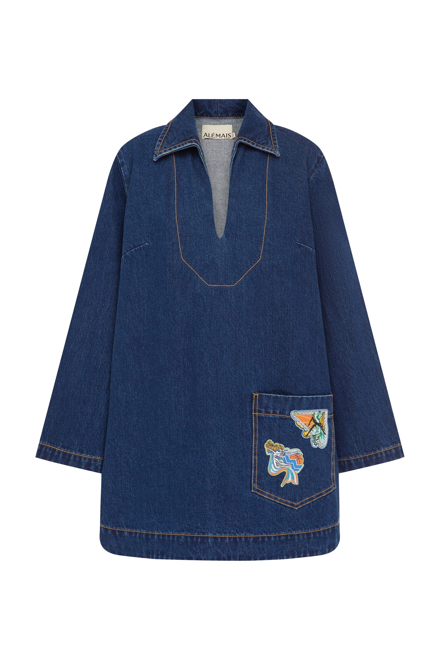 white christmas dresses CHARLENE DENIM MINI DRESS