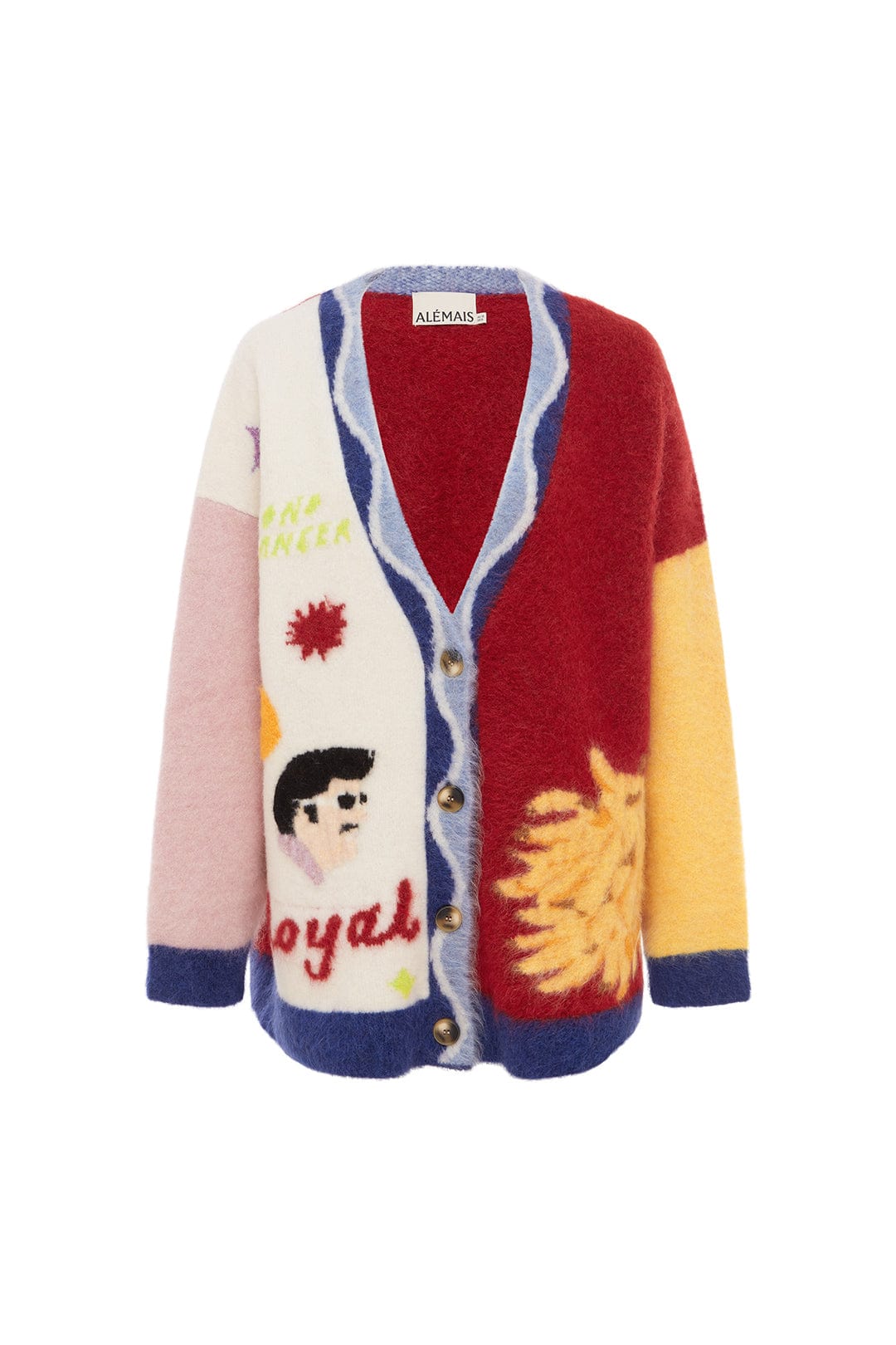 新品未使用アパルトモンComfort Yarn Cardigan Hem & Thread Aqua Fuzzy Cardigan - New Moon Boutique