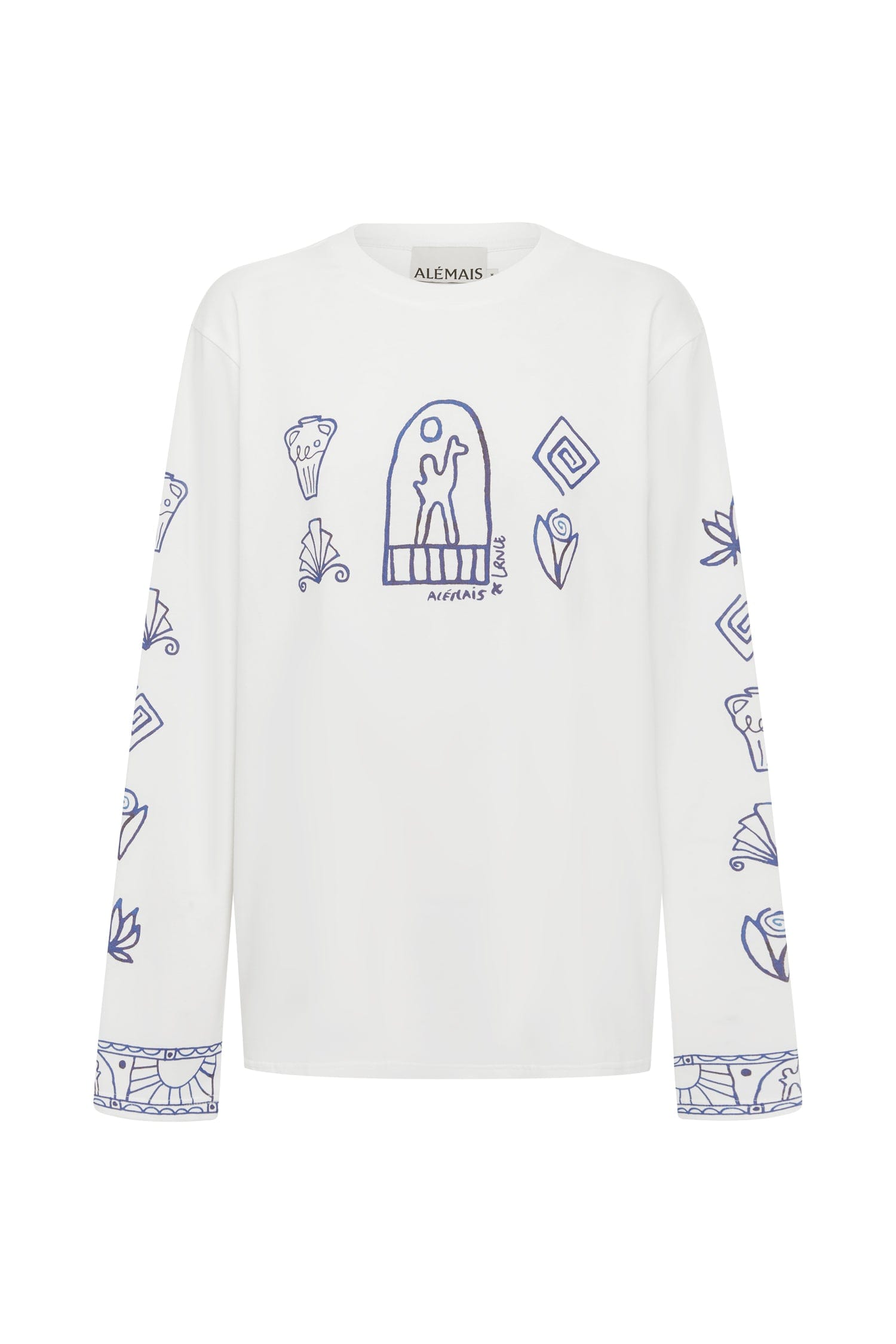 トップス plllllleeeasse binding long sleeve tee Leela Long Sleeve Tee in White