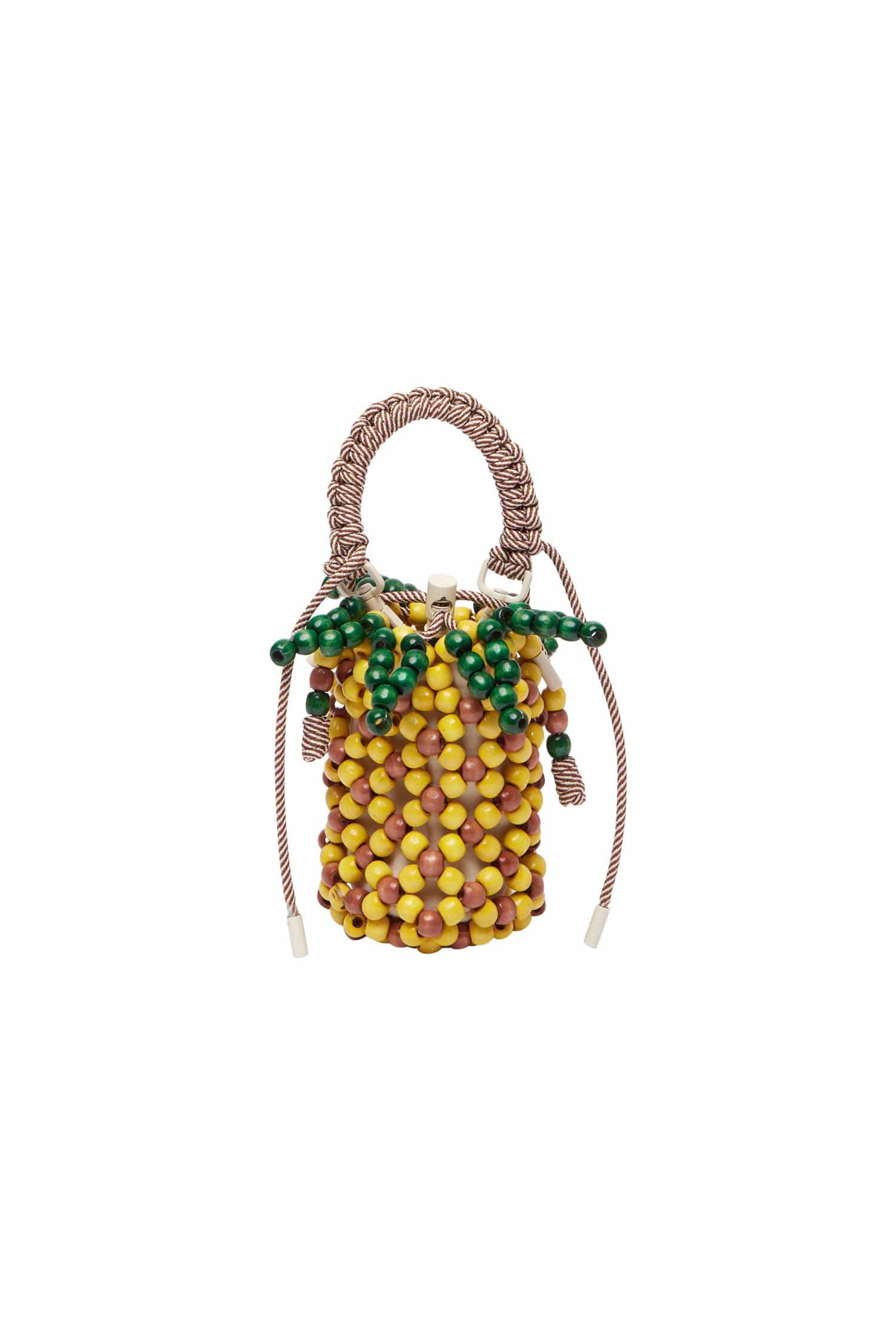 WOOD BEAD PINEAPPLE MINI BAG