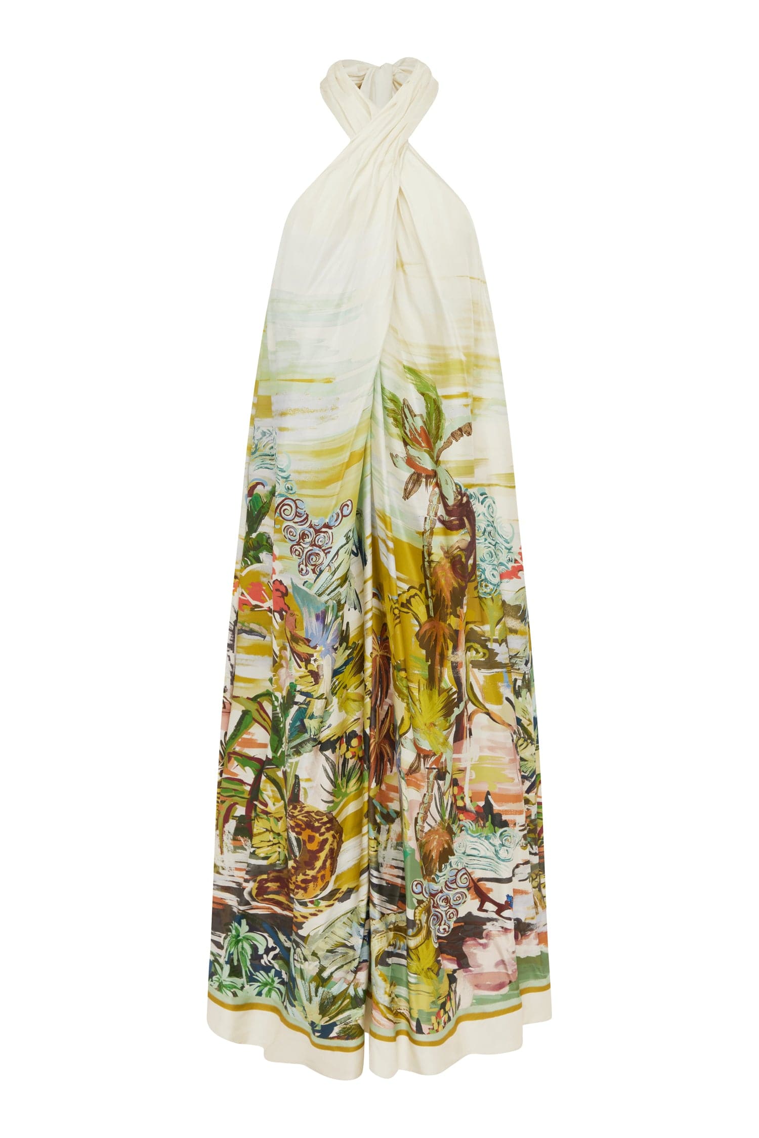 Alémais Women's Jungle Boogie Silk Halterneck Dress