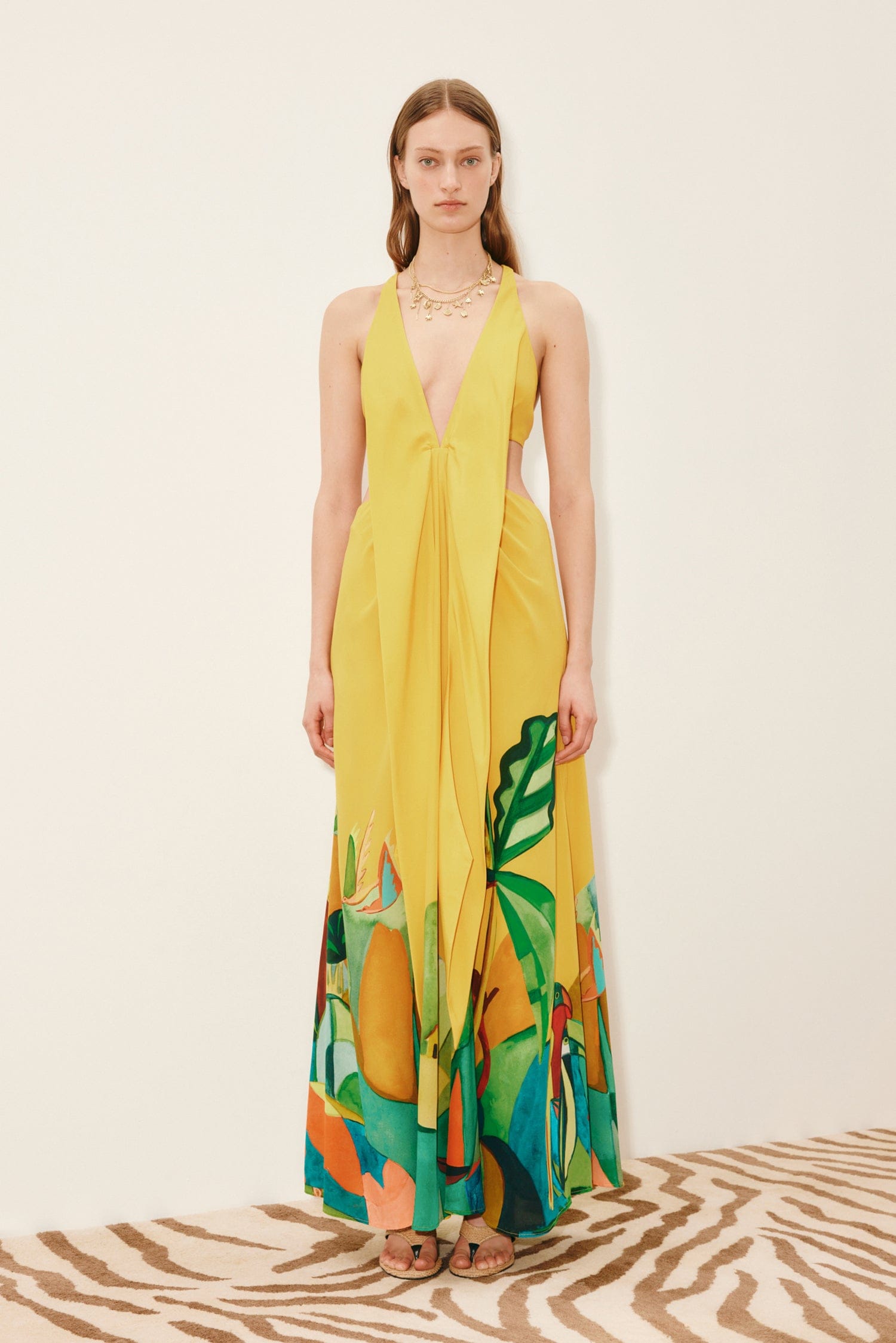 silk cut out midi dress MOKSHINI SILK CUT OUT MIDI DRESS