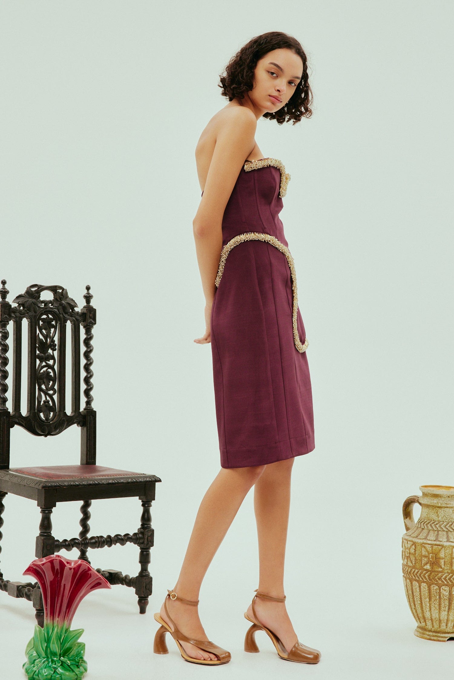 ORION EMBELLISHED MIDI DRESS – ALEMAIS
