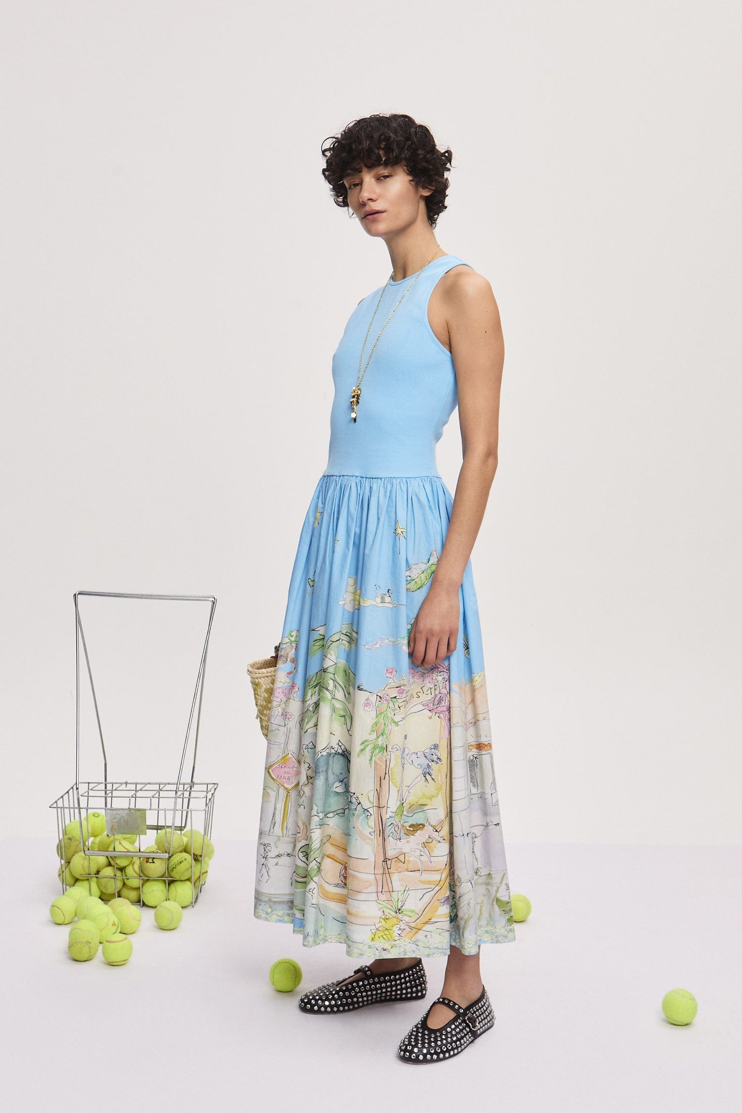 knee length dresses for ladies ANOUK TANK MIDI DRESS