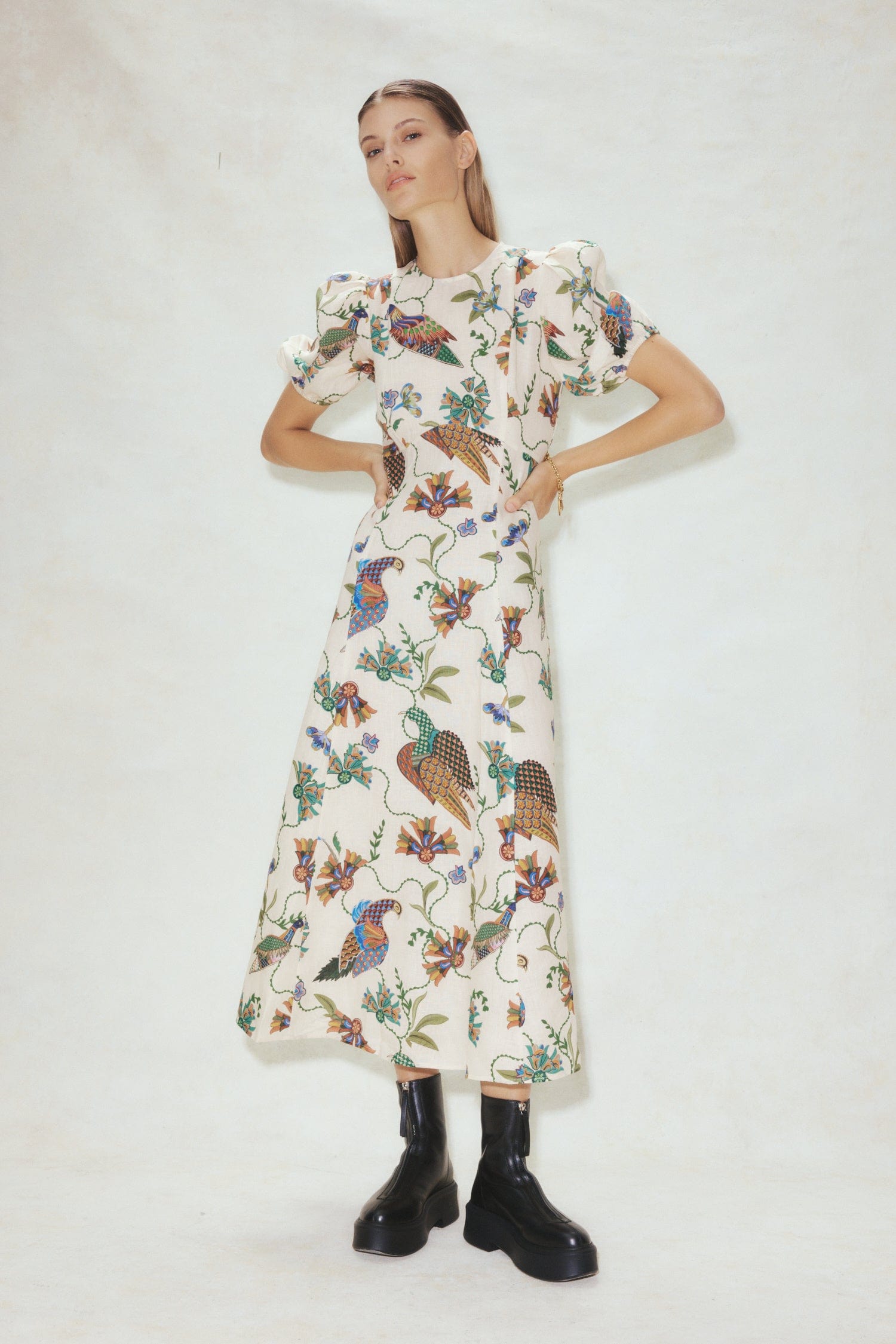 BIRDIE MIDI DRESS – ALEMAIS