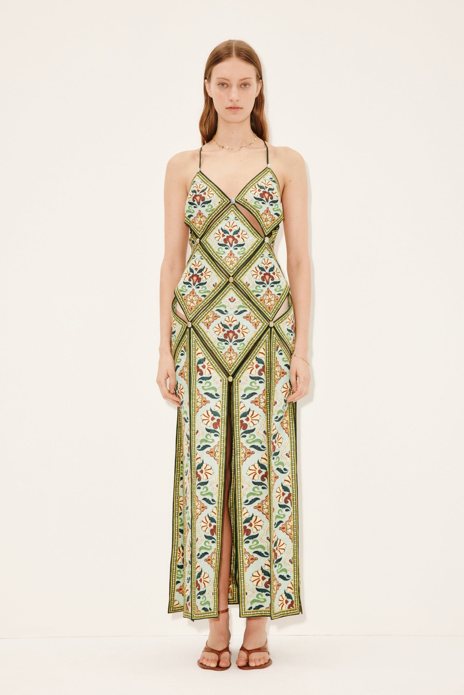 Cece Midi Slip Dress in Green - Almais | Exclusive Cece Midi Slip Dress in Green - Almais | Exclusive