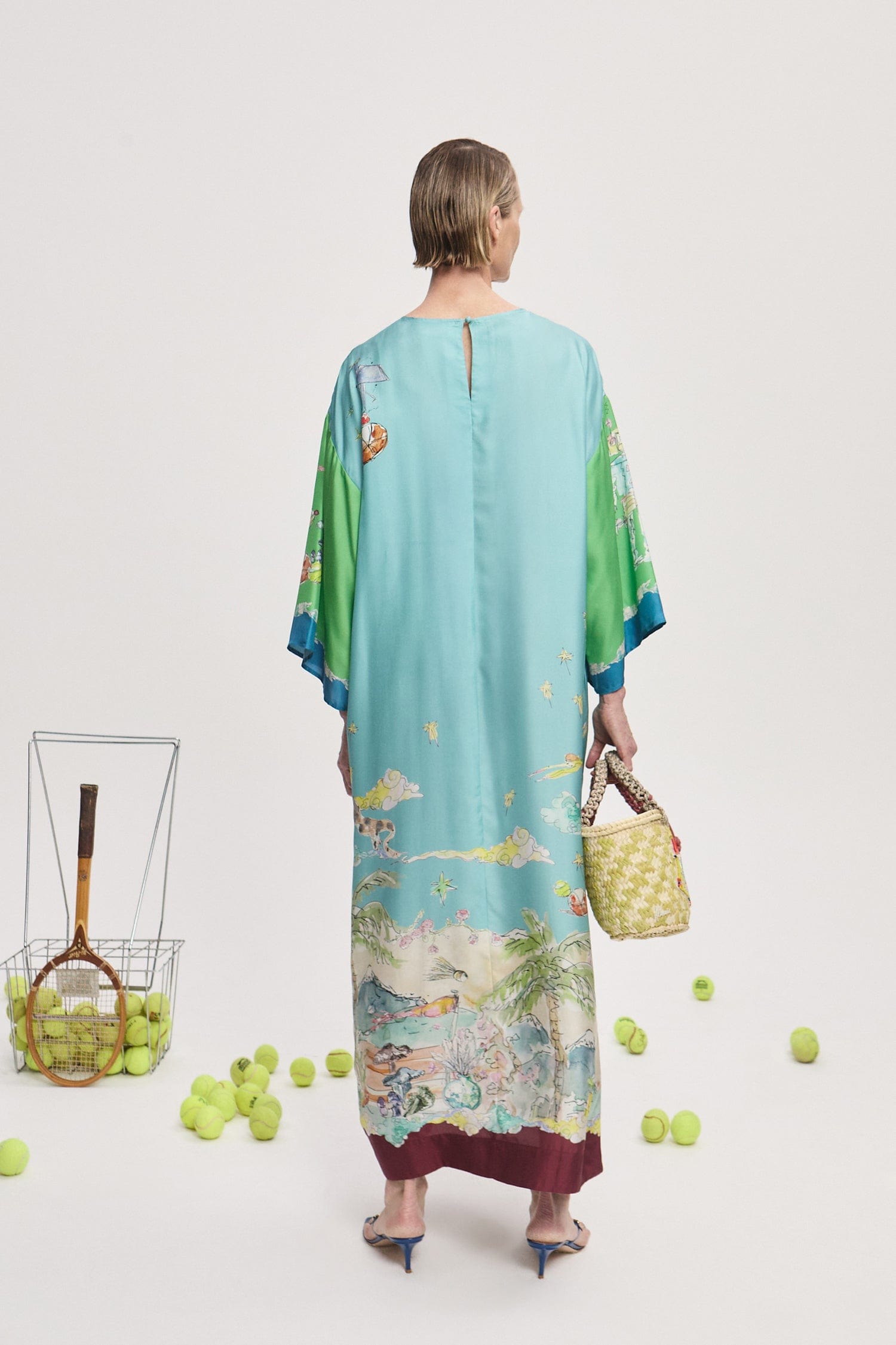 silky midi dress DARIA SILK MIDI DRESS