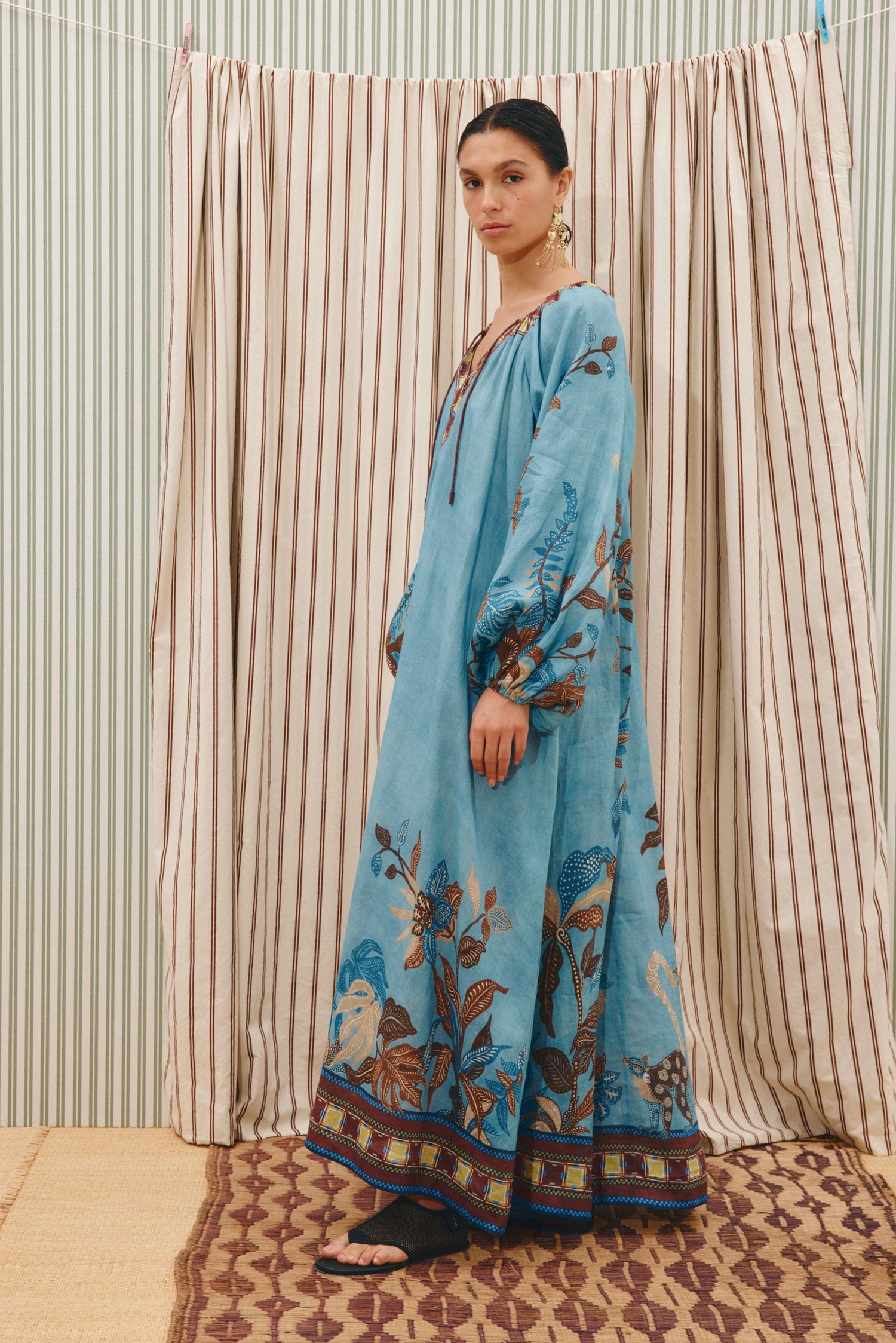 Georgie Pool Dress in Blue Floral