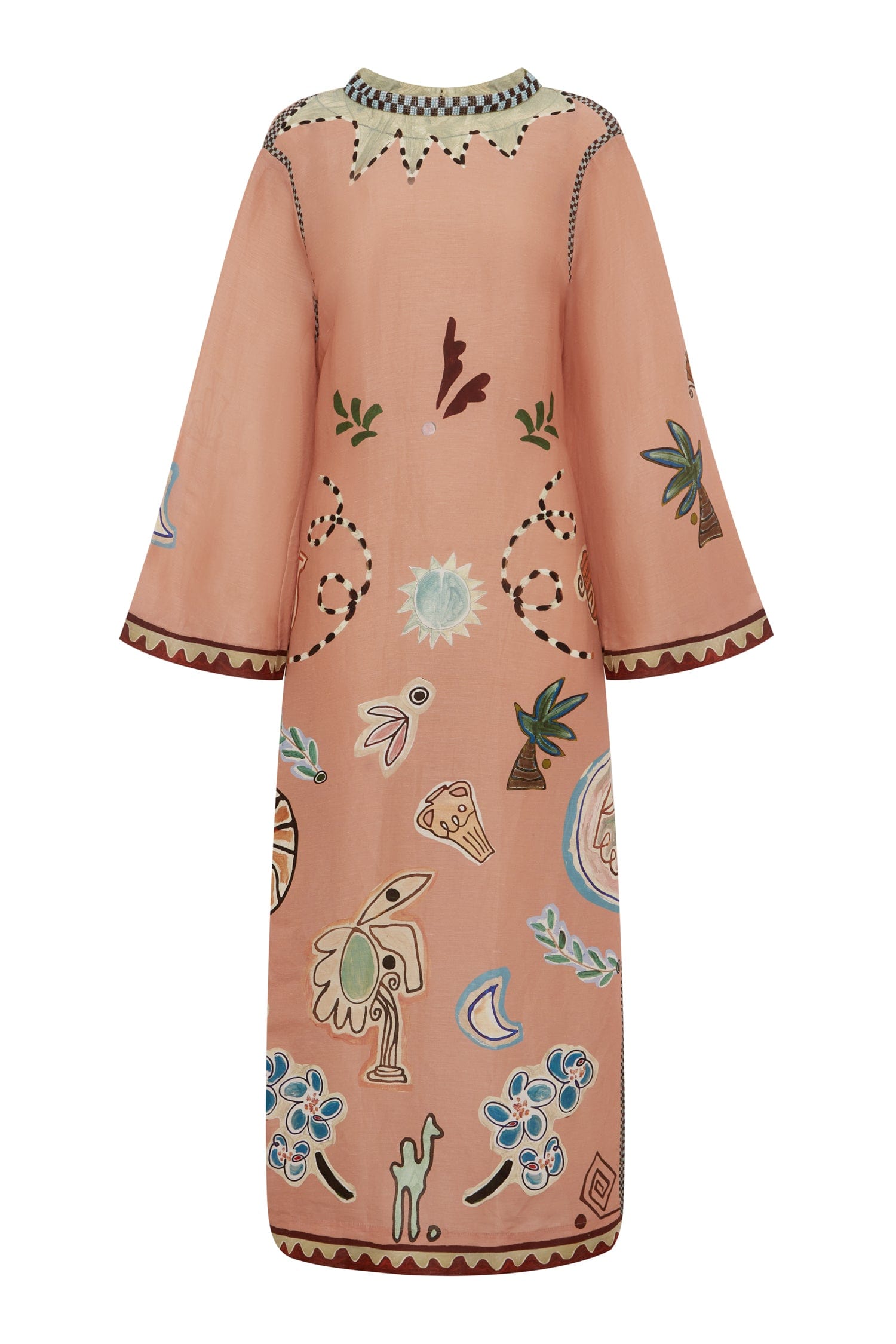 Laurence Linen-Silk Midi Dress