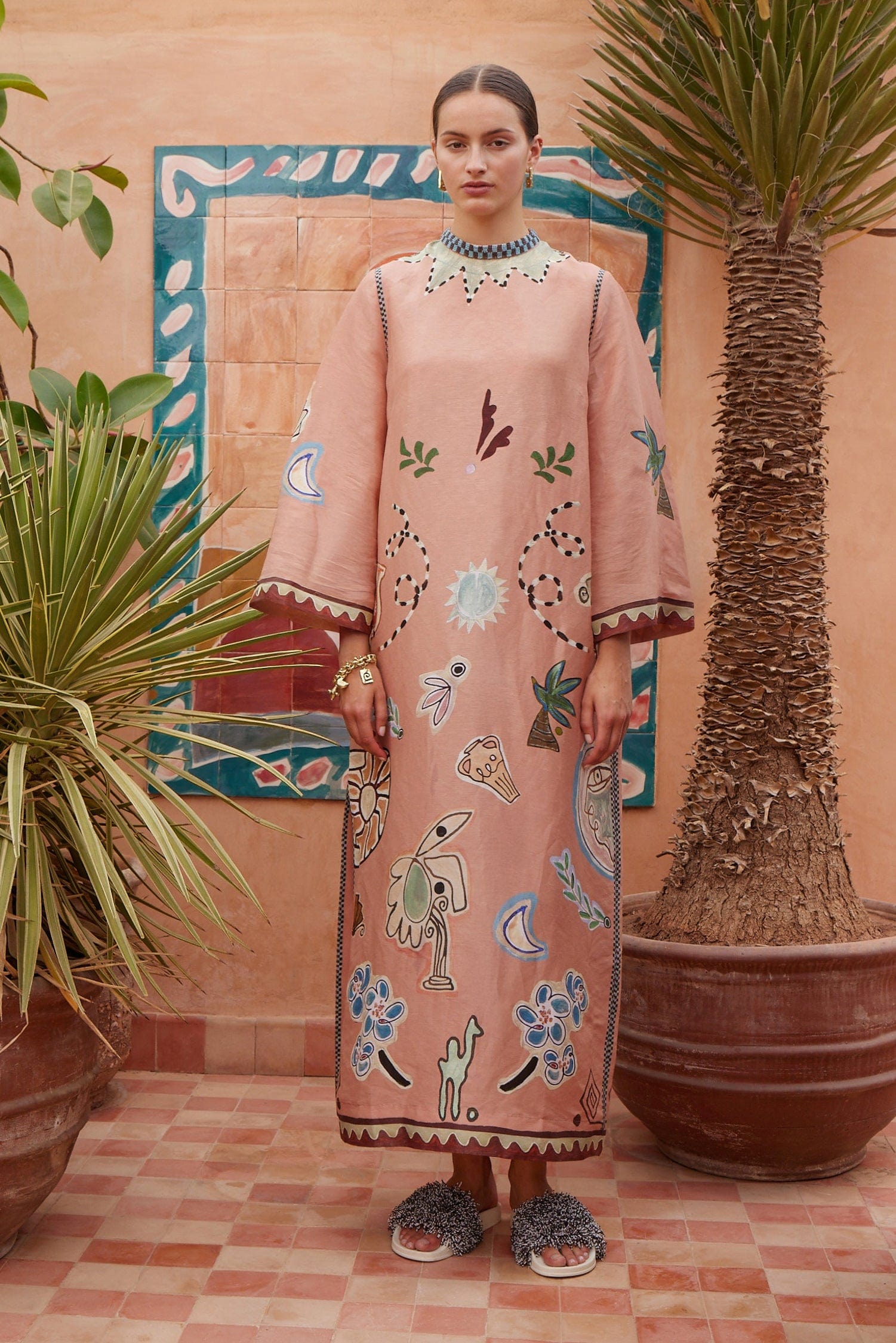knee length dresses for ladies Alemais Casa Midi Dress Cream main image 0