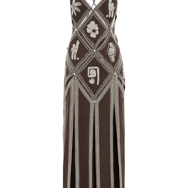alemais donovan corded midi dress Alémais LEANDRA CORDED SLIP MIDI DRESS 8 AU/UK (4 US)