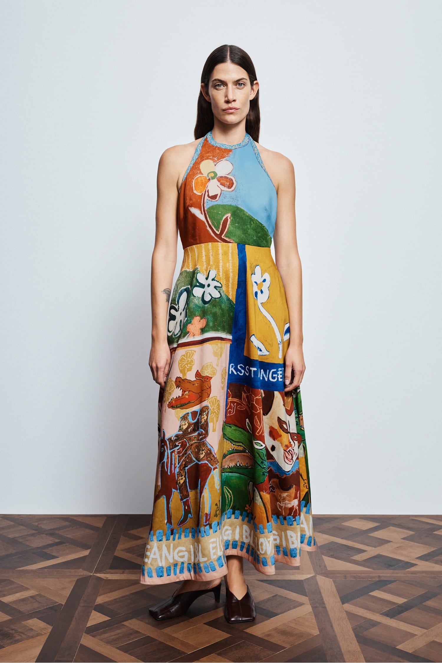 Alémais MLAK Halter MIDI Dress 10 AU/UK (6 US)