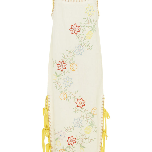 OLIVIA EMBROIDERED MIDI DRESS