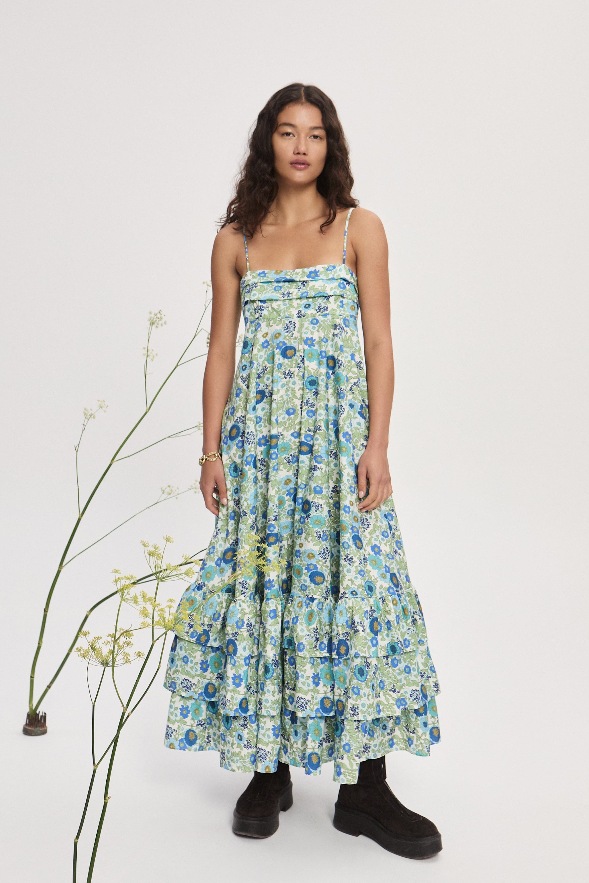 PAM TIERED MIDI DRESS PAM TIERED MIDI DRESS
