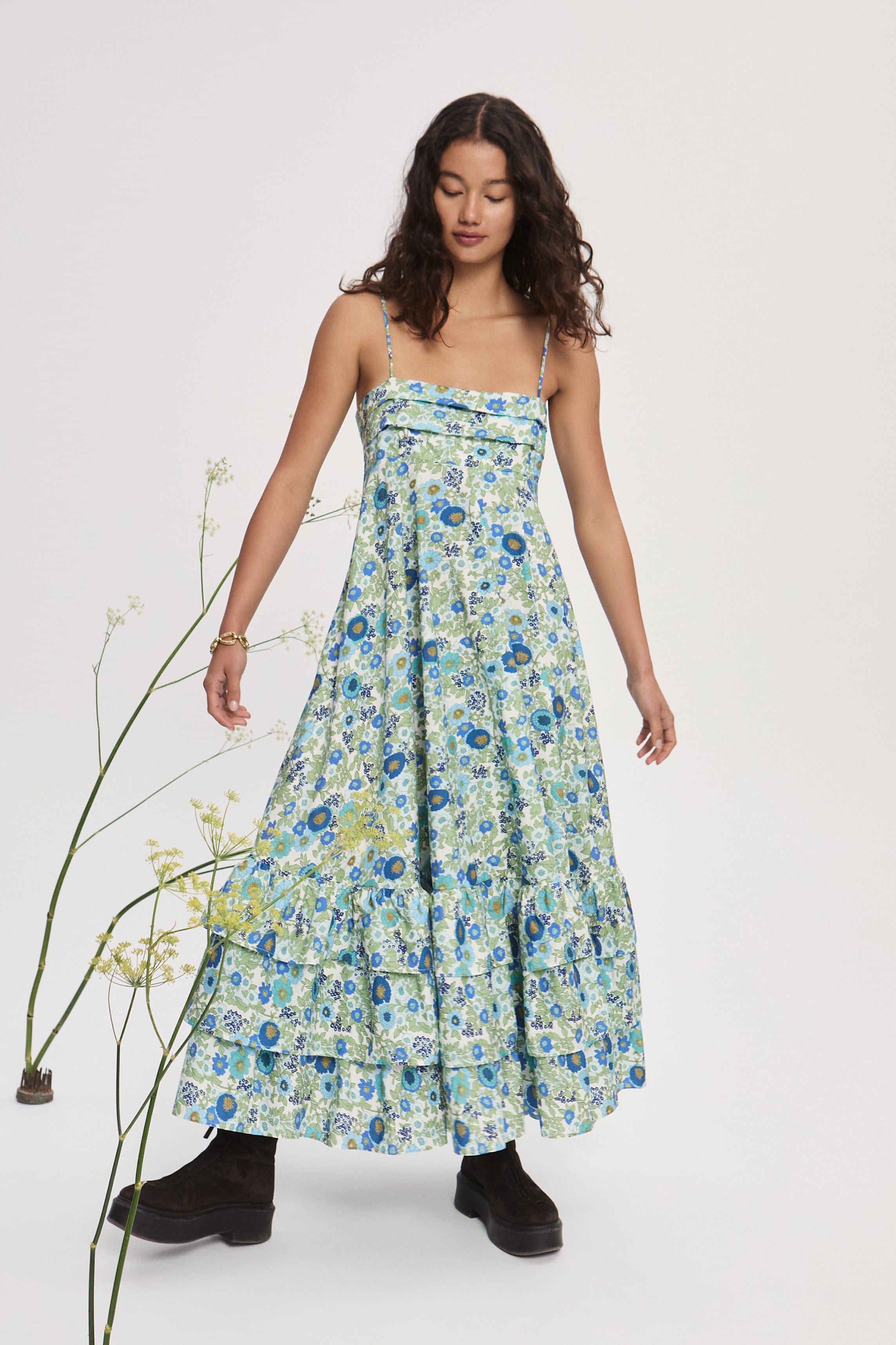 alemais alessandra midi dress PAM TIERED MIDI DRESS