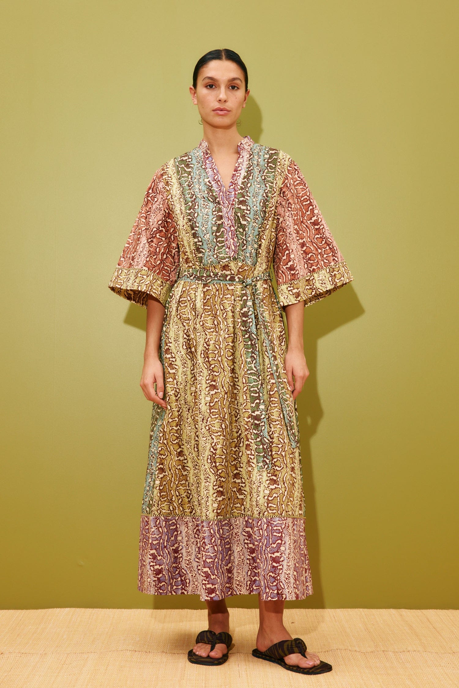 Varna Midi Dress in Animal Multi