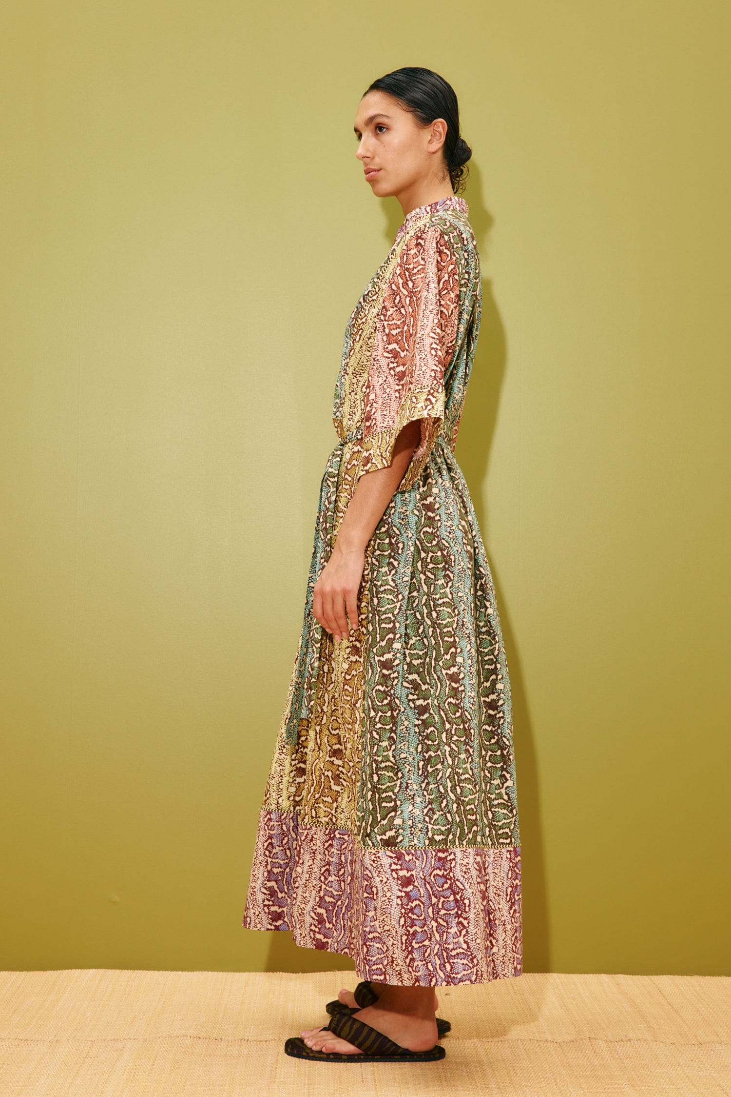 Varna Midi Dress in Animal Multi
