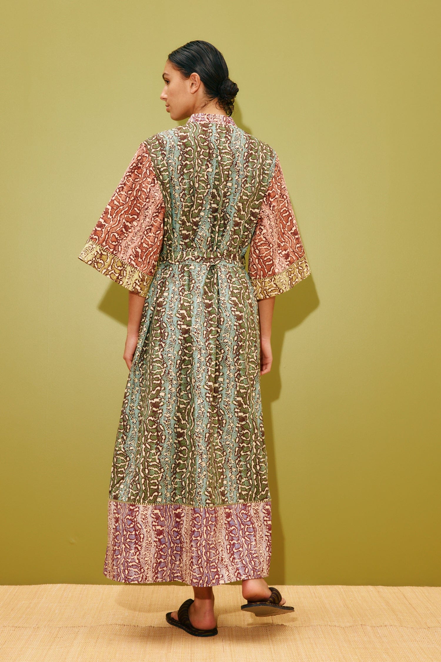 Varna Midi Dress in Animal Multi
