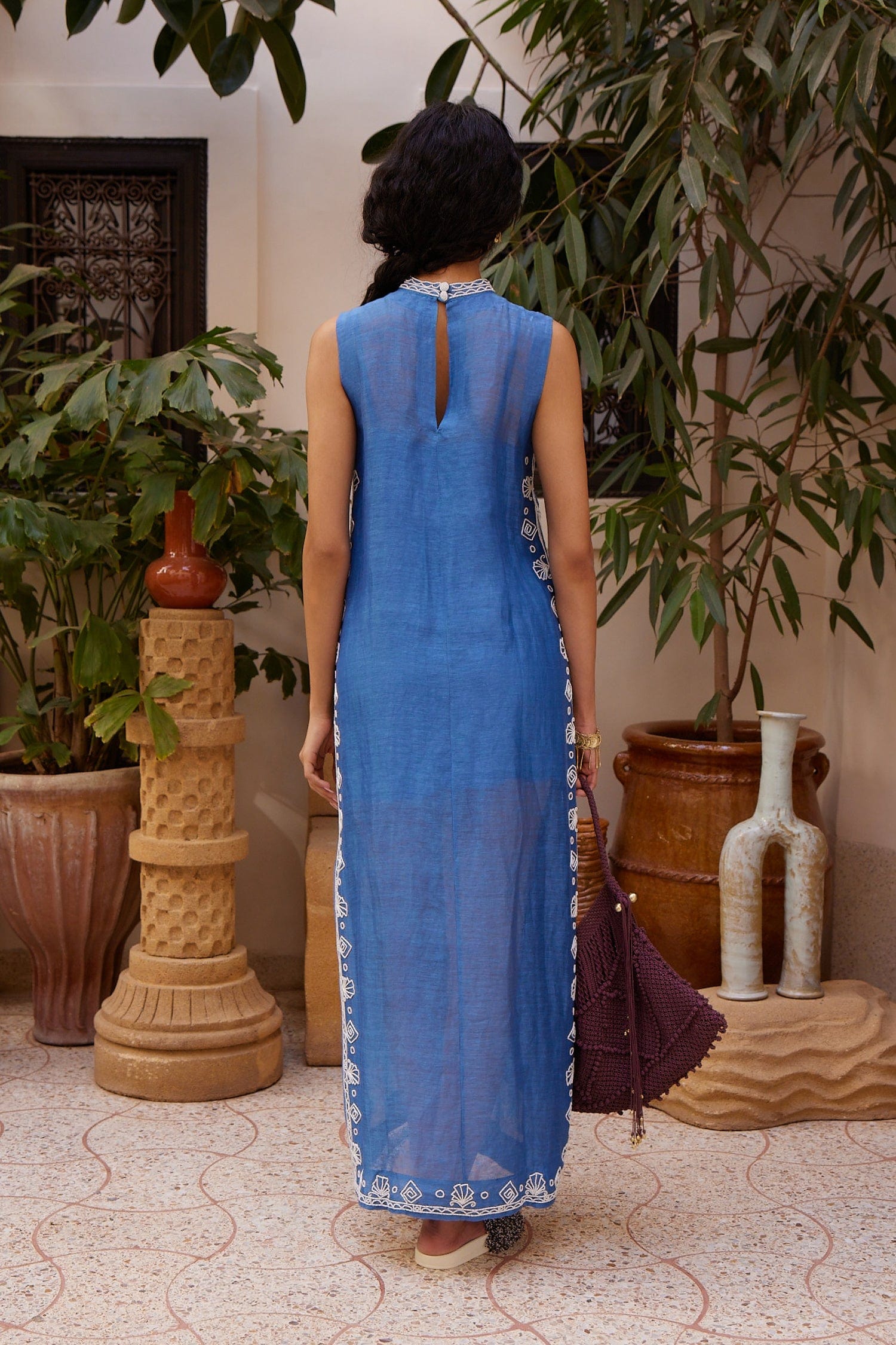 knee length dresses for ladies Nonchalant Strapless Lace Midi Dress Blue