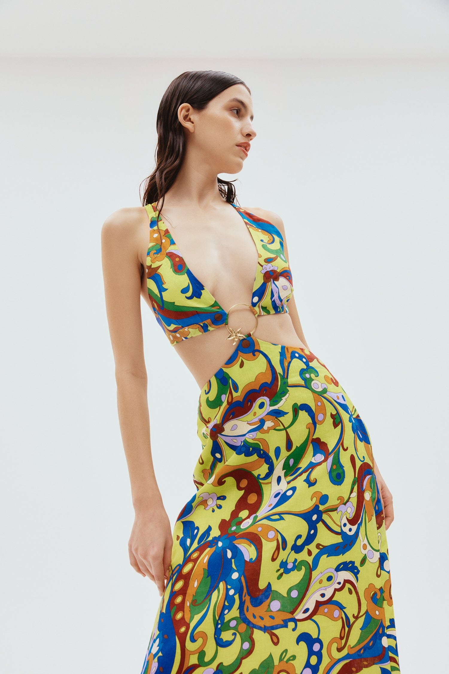 YVETTE CUT OUT MIDI DRESS