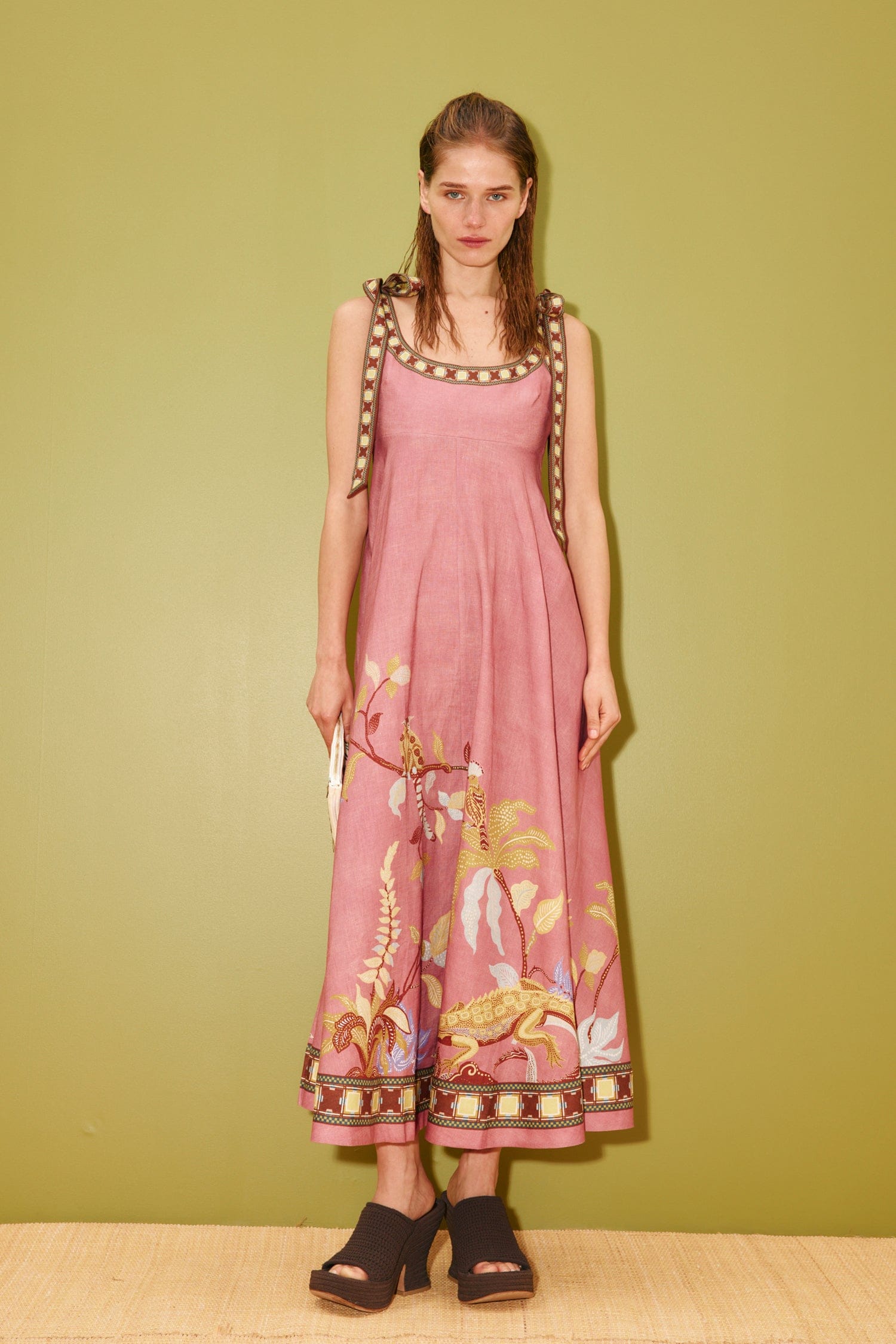 alemais pink dress Orion beaded gown in pink - Alemais