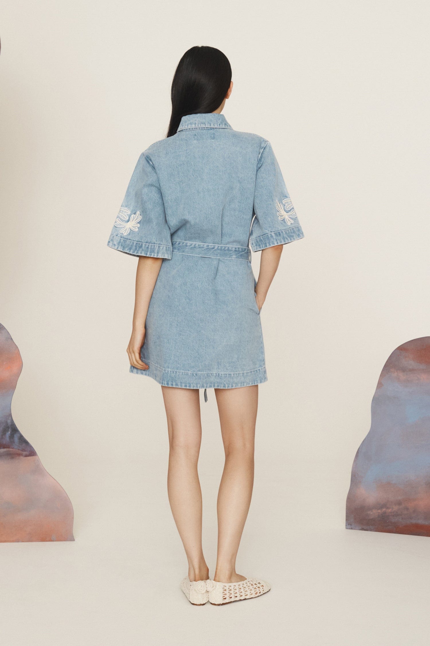 CHARLENE DENIM MINI DRESS ALEMAIS CHARLENE DENIM MINI DRESS ALEMAIS