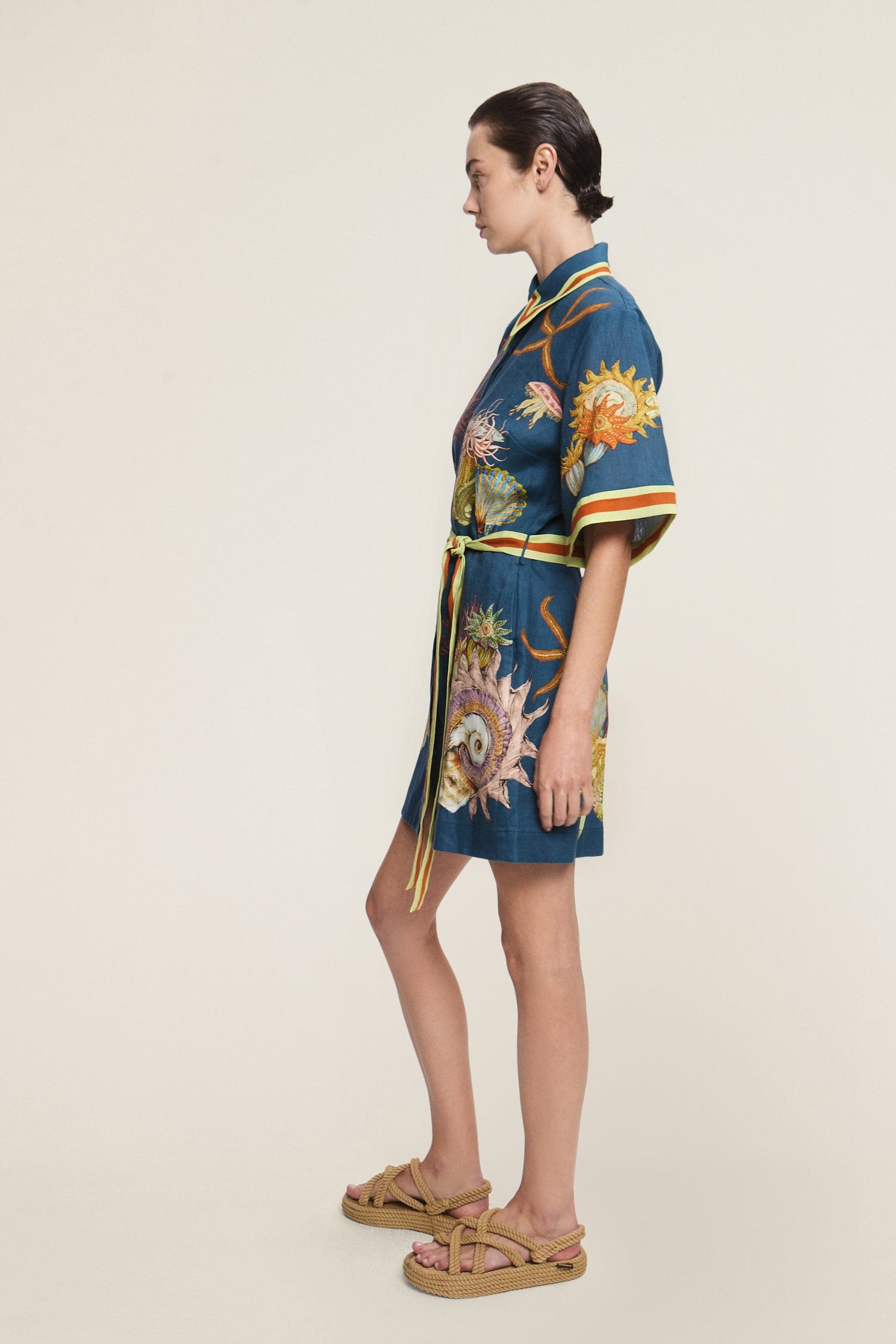 DORIAN LINEN MINI DRESS – ALEMAIS