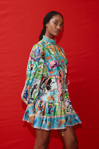 【Alemais】フローラルコットンミニドレス Alemais】フローラルコットンミニドレス ALL DRESSES – ALEMAIS
