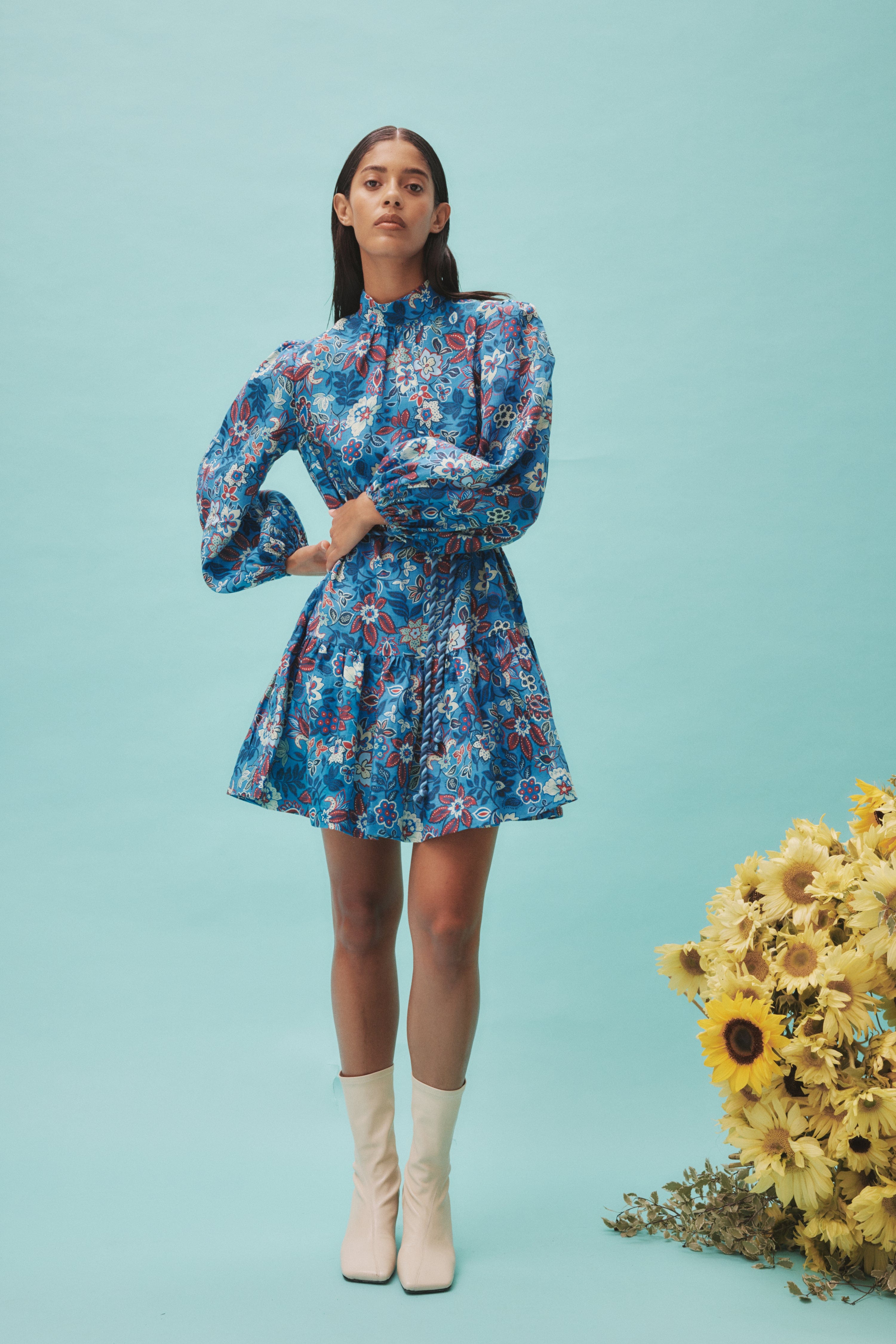 【AJE】フローラルブルーミニワンピースIsabella Mini Dress Isabella Mini Dress | Prismatic Floral Blue | Aje – Aje ROW