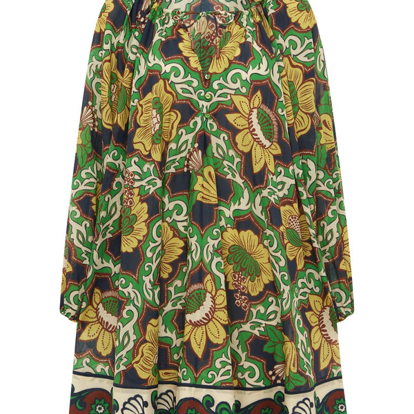 Liana Mini Dress in Green Floral - Almais Liana Mini Dress in Green Floral - Almais