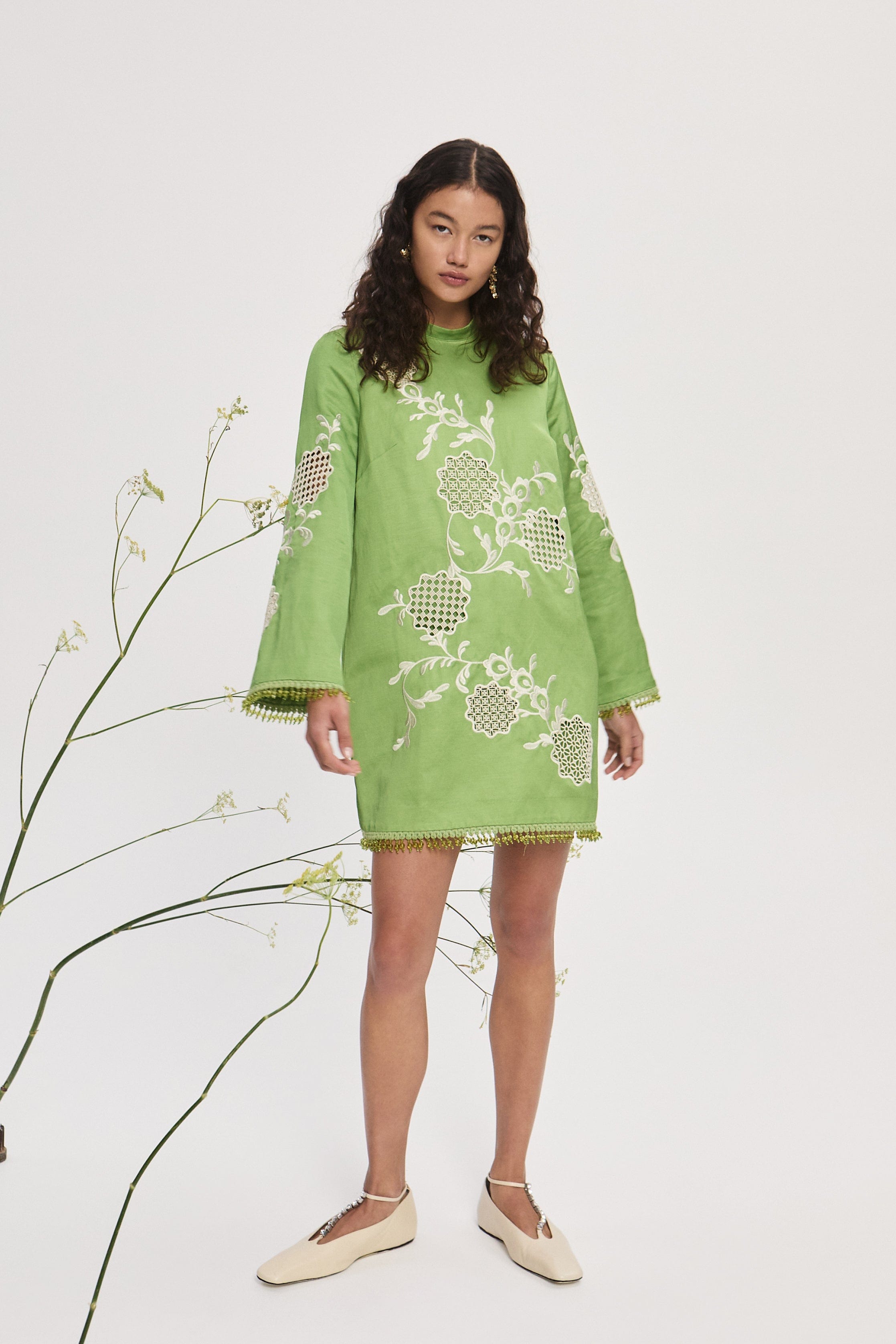 LUISA EMBROIDERED MINI DRESS LUISA EMBROIDERED MINI DRESS