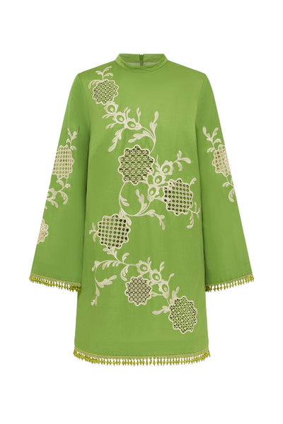 LUISA EMBROIDERED MINI DRESS