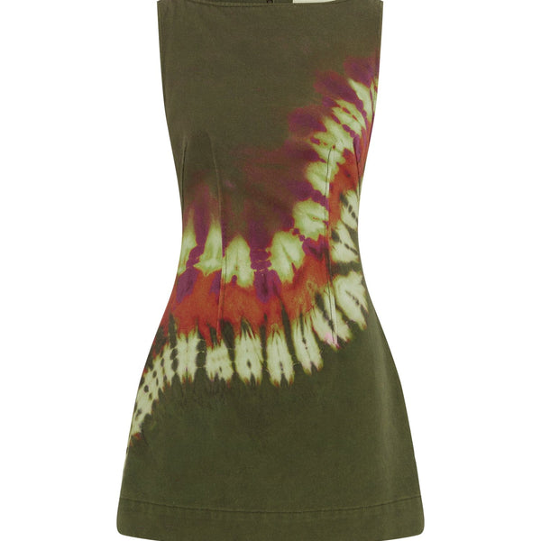 Alemais Women's Denim Mini Dress - Multi - Size 10 - Khaki Alemais Women's Denim Mini Dress - Multi - Size 10 - Khaki