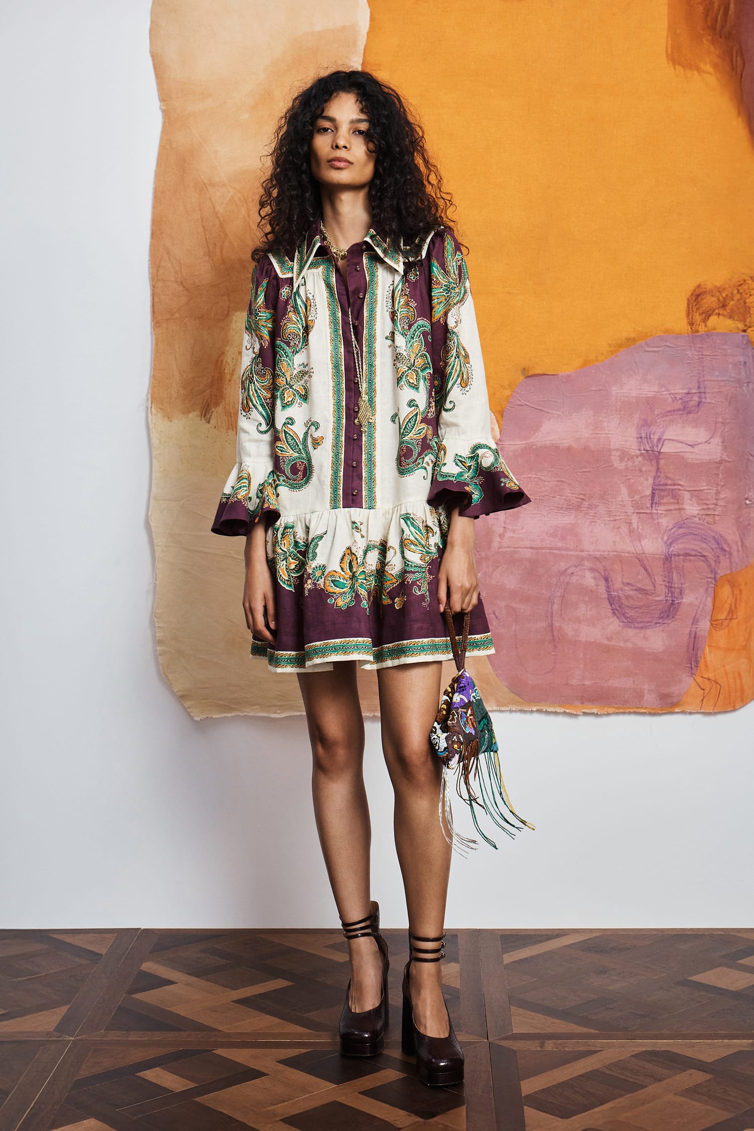 alemais mini shirt dress Multicolor Linen Casual demin jacket dress Size:4XL (custom fit) patch pockets Homecoming Dresses Graduation Dresses