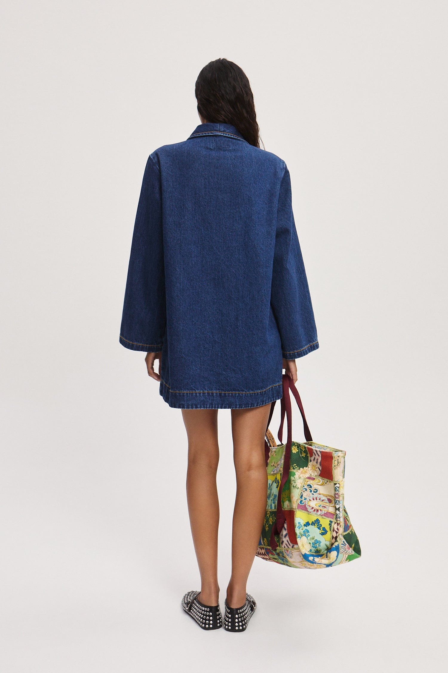 SPEEDY DENIM MINI DRESS – ALEMAIS
